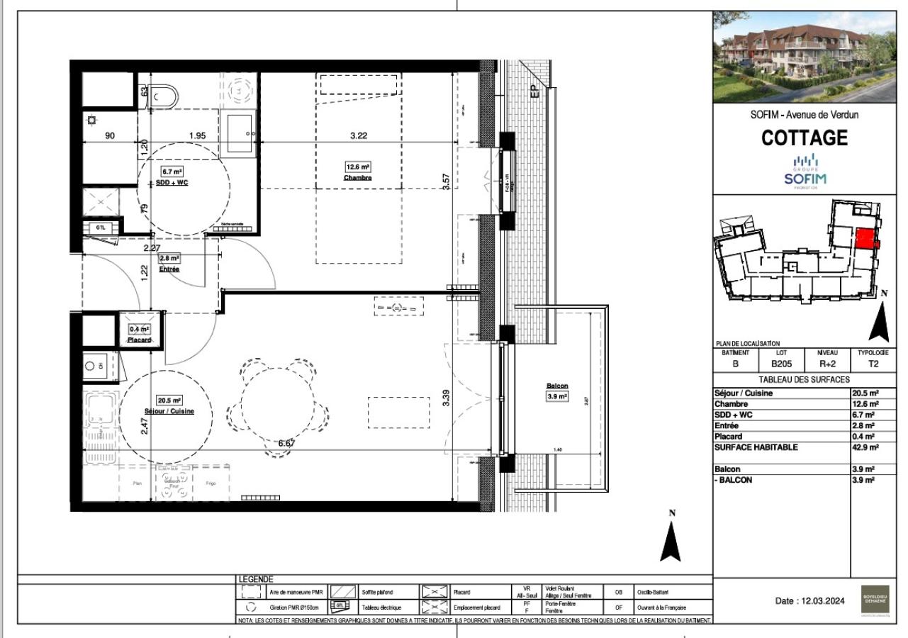 4 pièces - 2ème étage - 93m² - 987,03 € - Photo #2