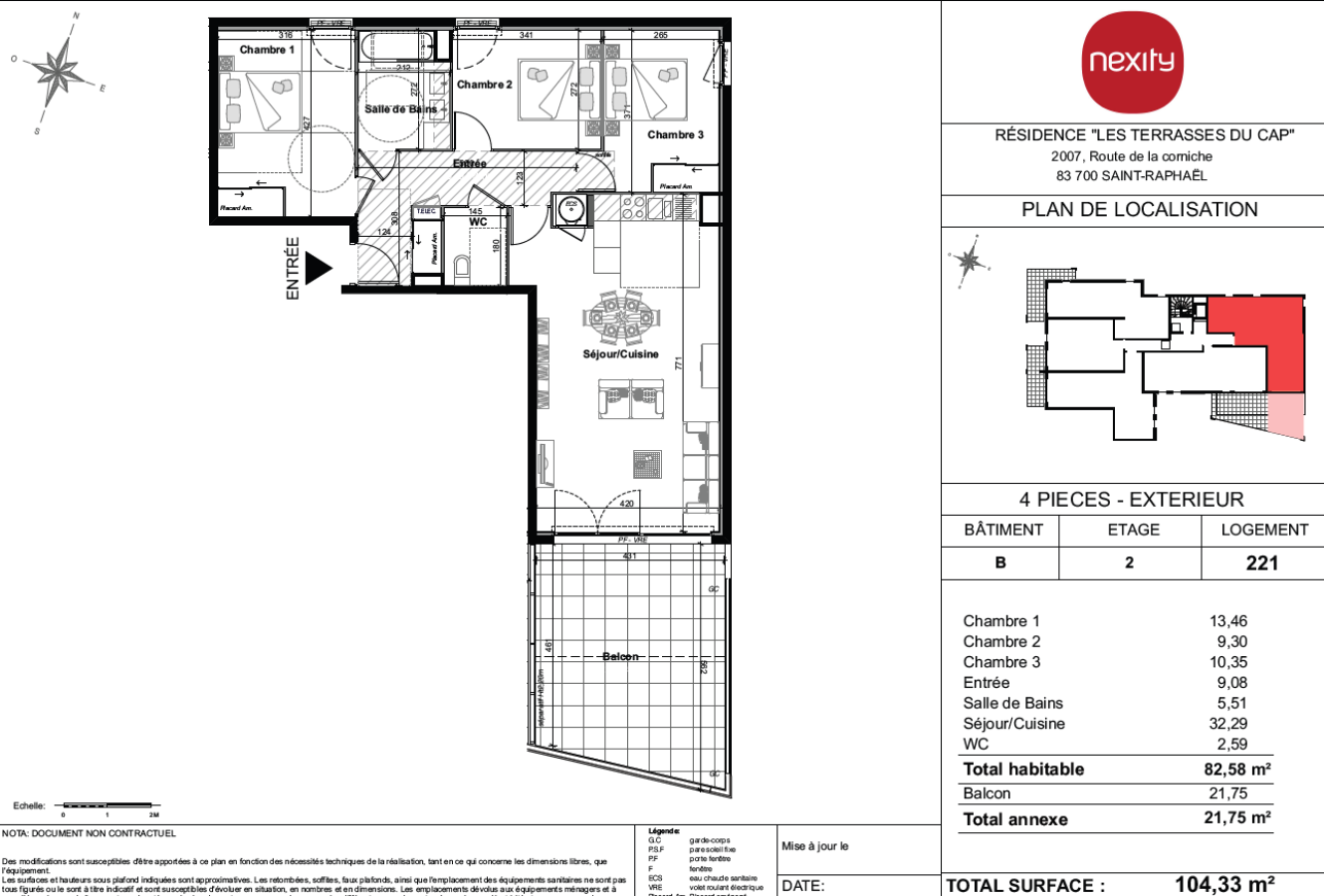 
																																							4 pièces - 
																																						2ème étage - 83m² - 1 496,02 € - Photo #6
