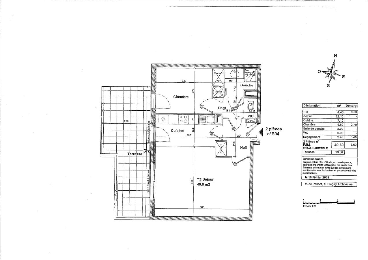 
																			2 pièces – 
																		RDC – 50m² - 210 000 € - Photo #0