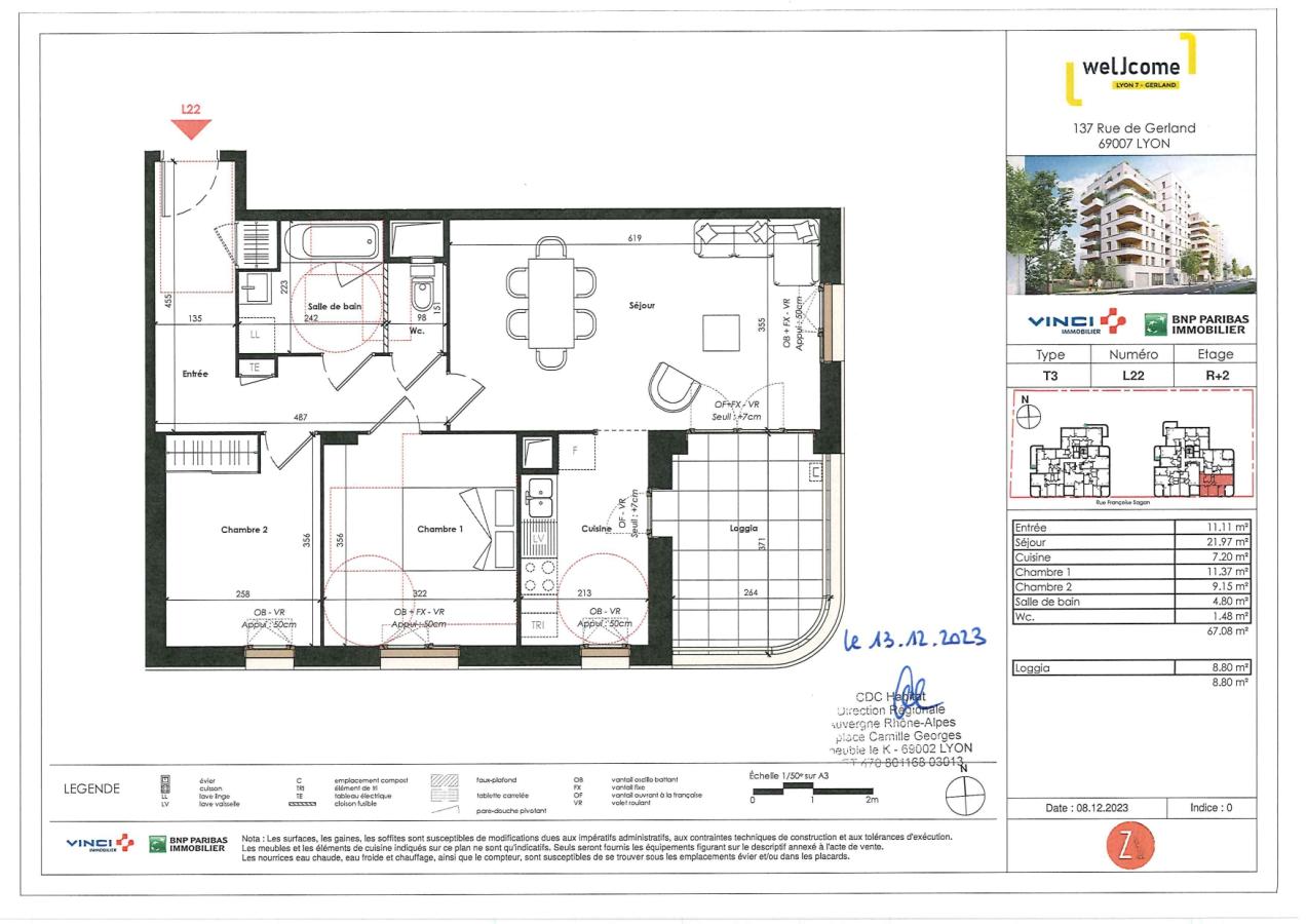 3 pièces - 2ème étage - 67m² - 1 105,37 € - Photo #5