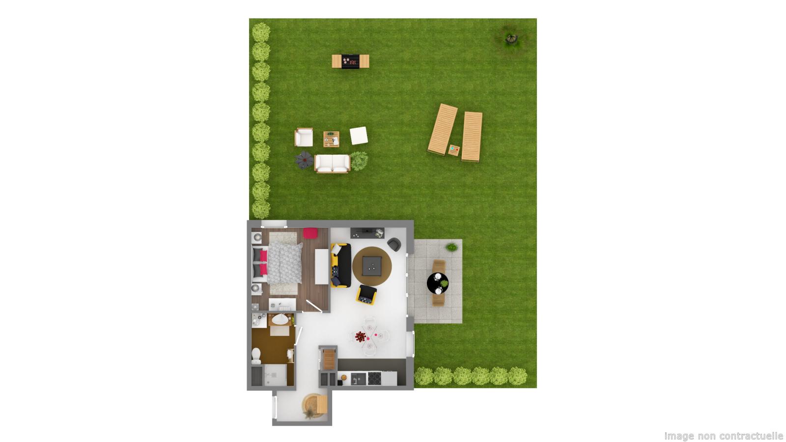 
																																							2 pièces - 
																																						RDC - 42m² - 538,29 € - Photo #3