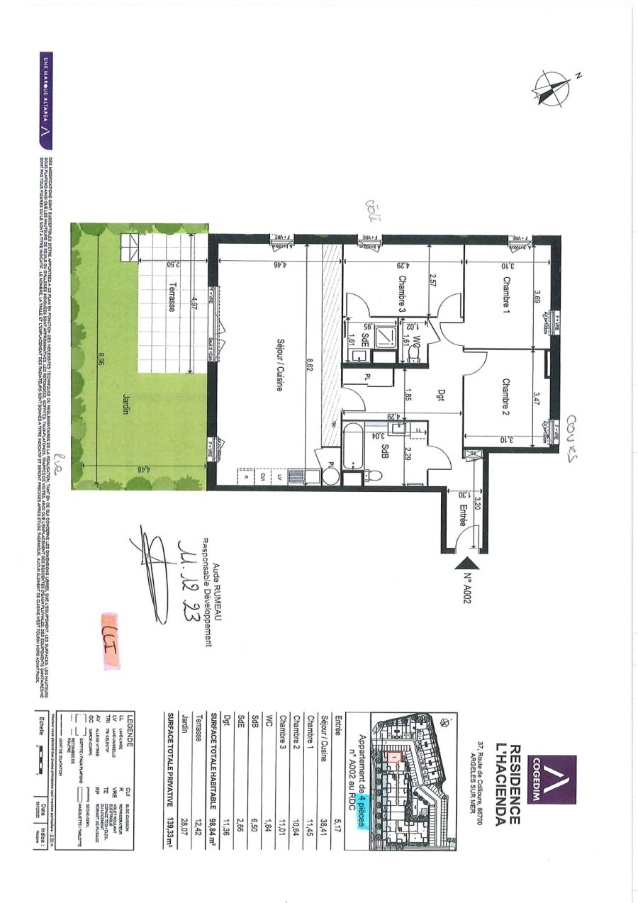 
																																							4 pièces - 
																																						RDC - 99m² - 1 139,61 € - Photo #5
