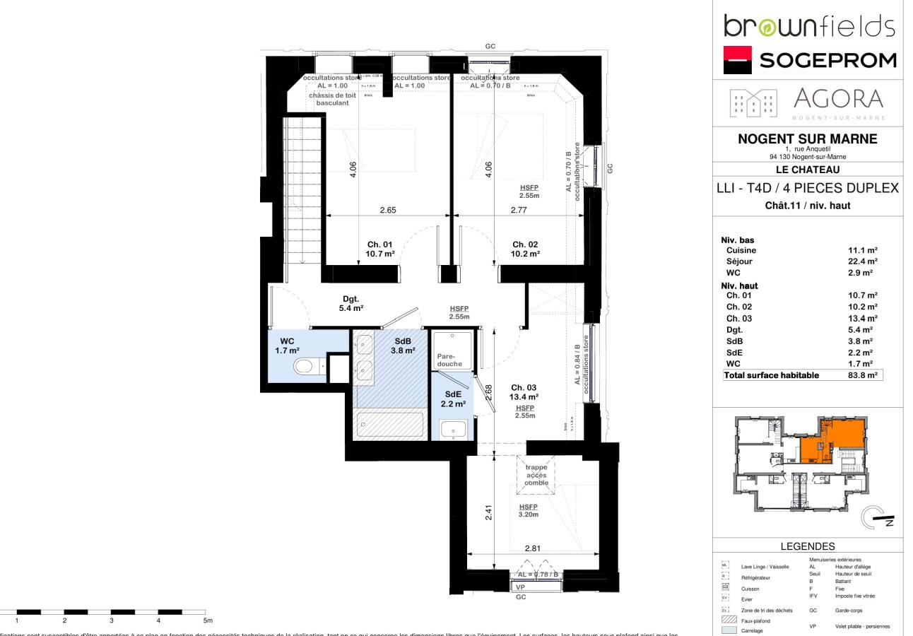 4 pièces - 1er étage - 84m² - 1 768,80 € - Photo #1