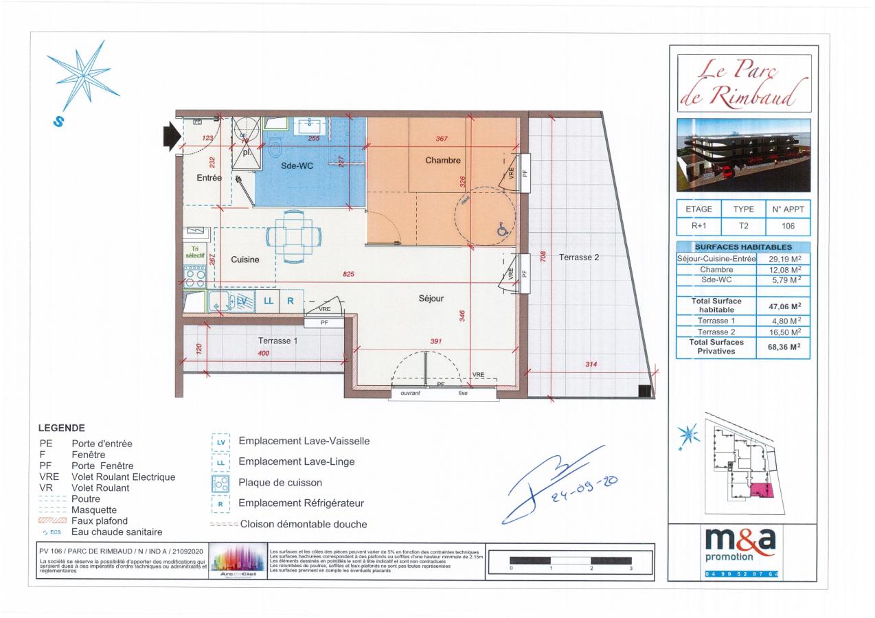 2 pièces - 1er étage - 46m² - 744,58 € - Photo #2