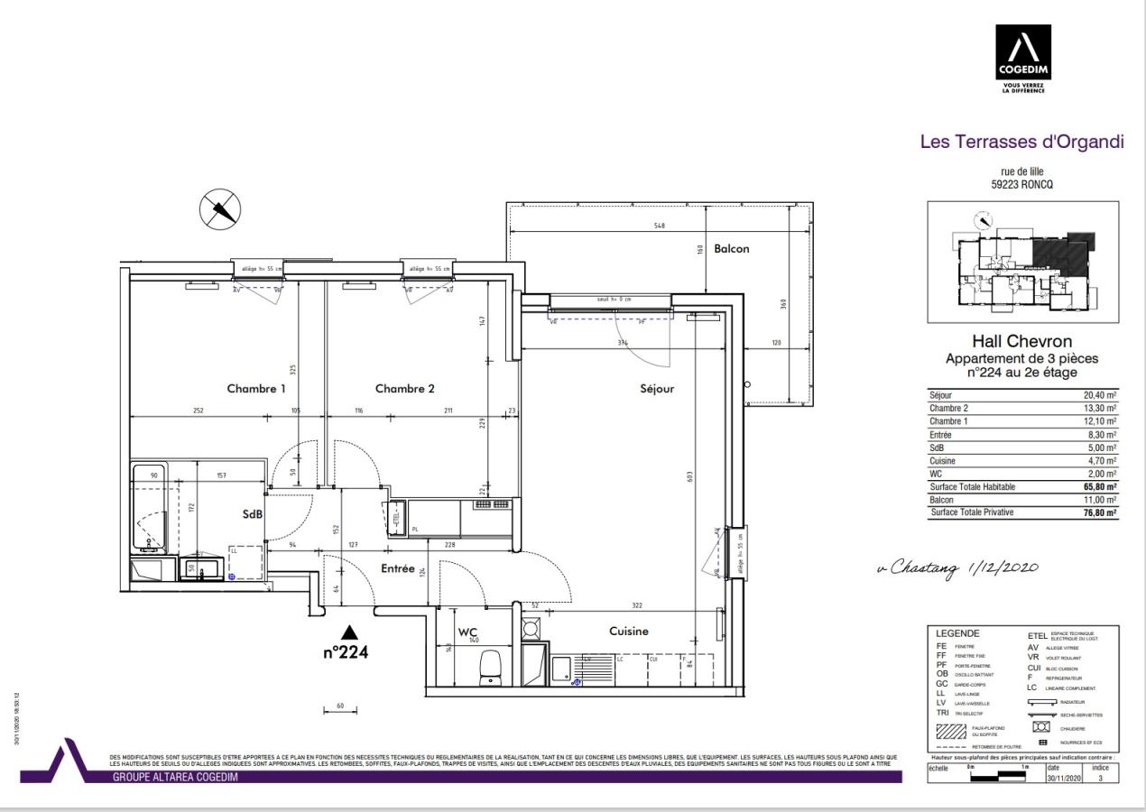 
																																							3 pièces - 
																																						2ème étage - 66m² - 849,82 € - Photo #1