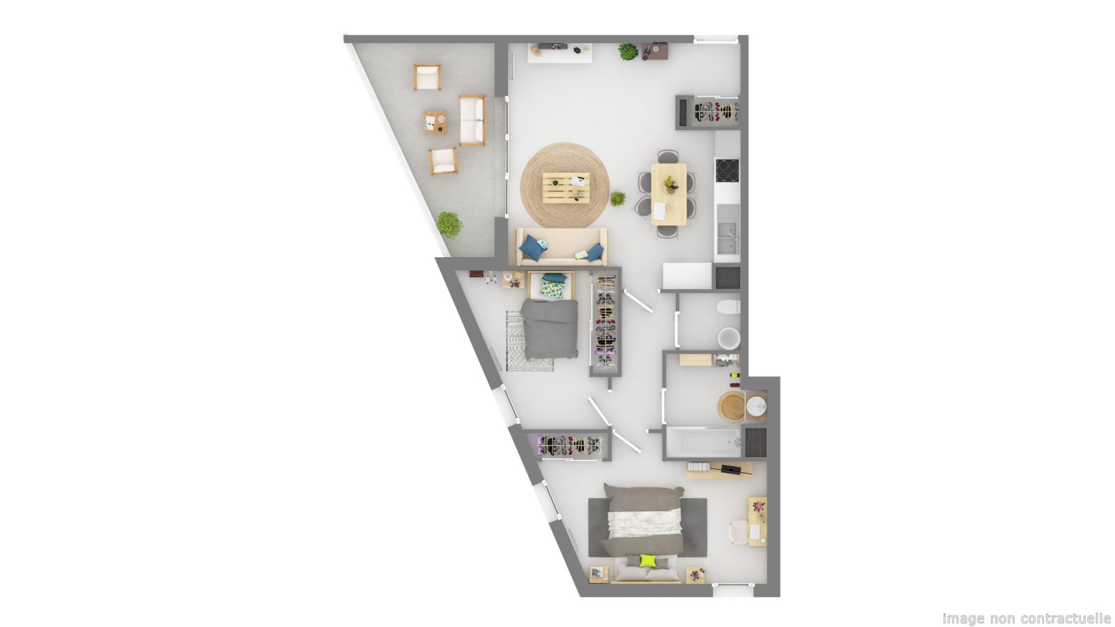 
																																							3 pièces - 
																																						1er étage - 62m² - 869,27 € - Photo #1