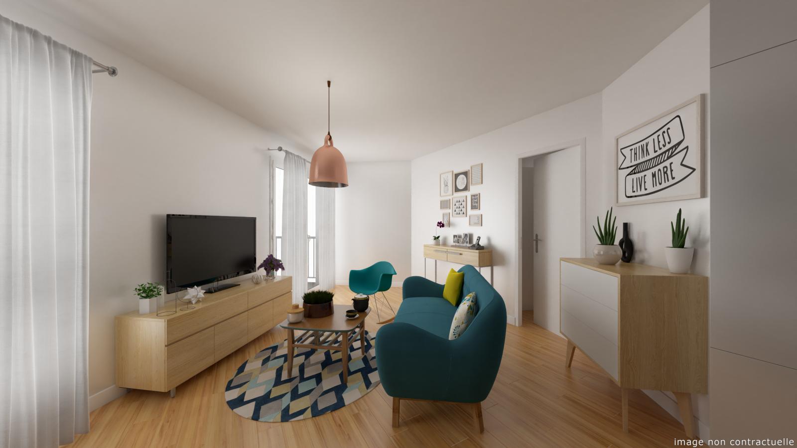 
																			3 pièces - 
																		4ème étage - 65m² - 804,49 € - Photo #1