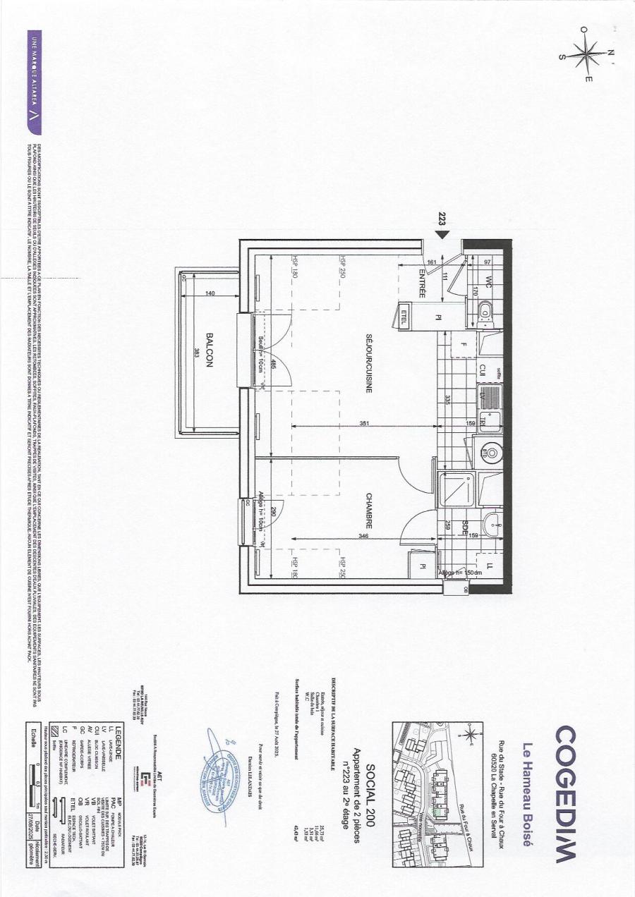 
																																							2 pièces - 
																																						2ème étage - 42m² - 584,79 € - Photo #1