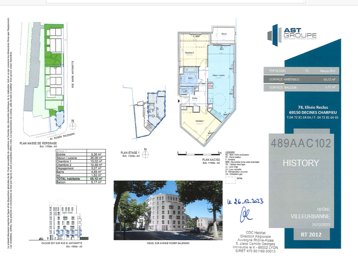 
																																							3 pièces - 
																																						1er étage - 66m² - 913,89 € - Photo #1