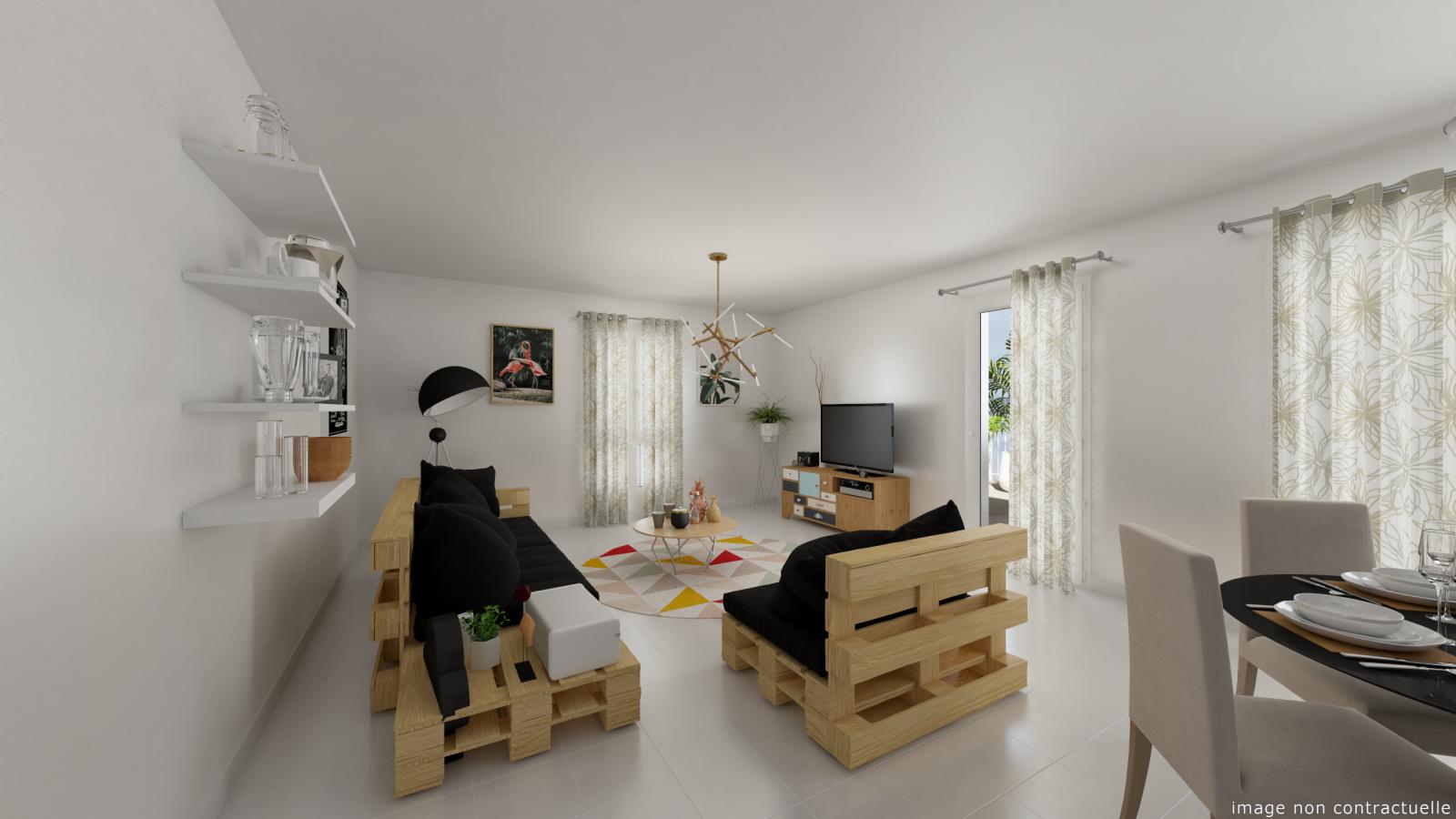 
																																							3 pièces - 
																																						3ème étage - 62m² - 998,70 € - Photo #2