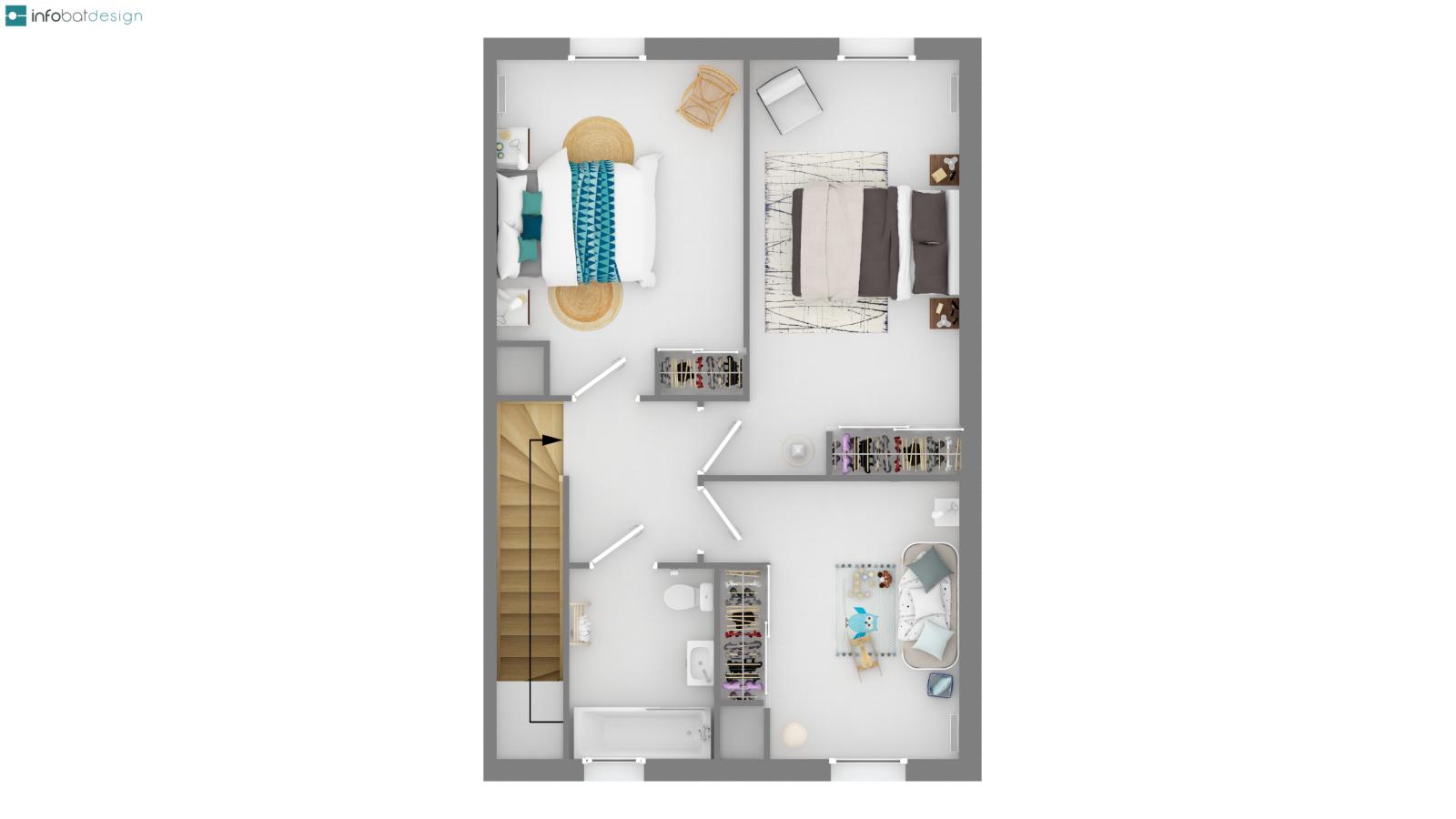 
																																							4 pièces - 
																																						RDC - 90m² - 761,31 € - Photo #1