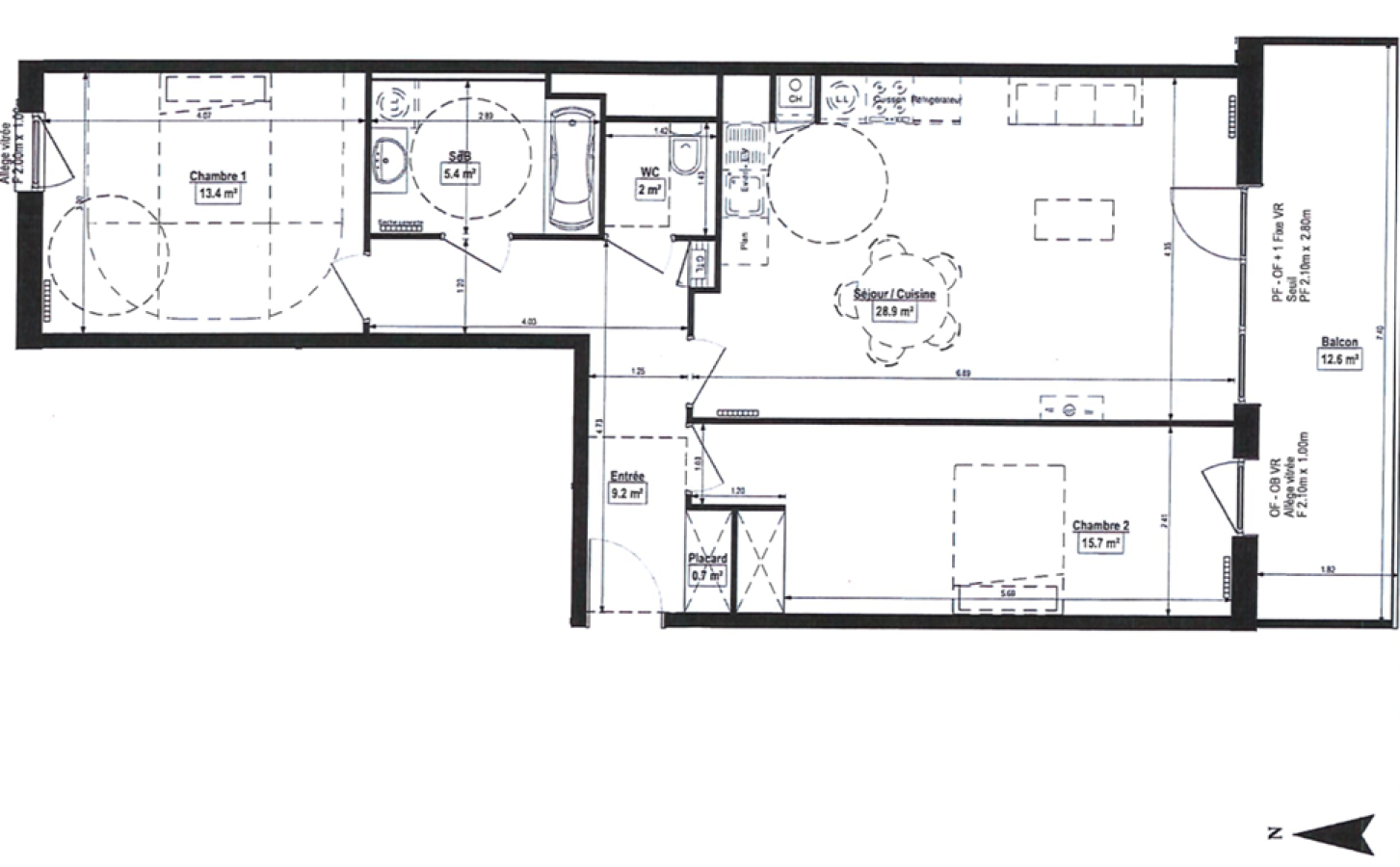 
																			3 pièces - 
																		2ème étage - 76m² - 951,49 € - Photo #5