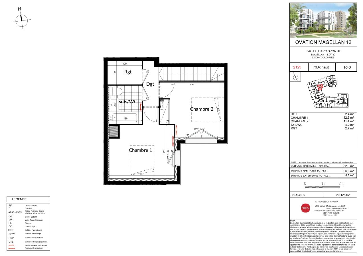 3 pièces - 2ème étage - 67m² photo 2