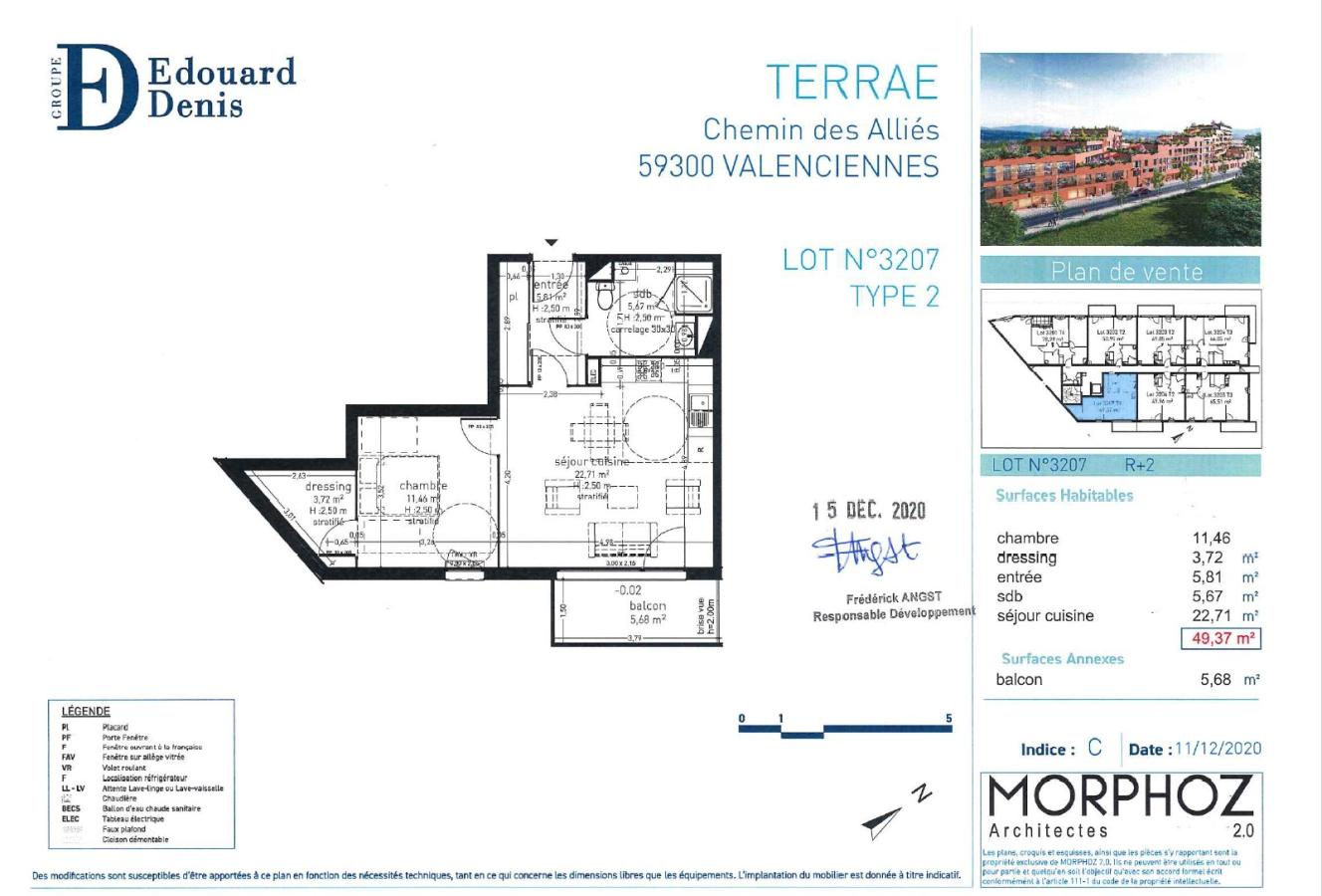 2 pièces - 2ème étage - 49m² - 652,31 € - Photo #6