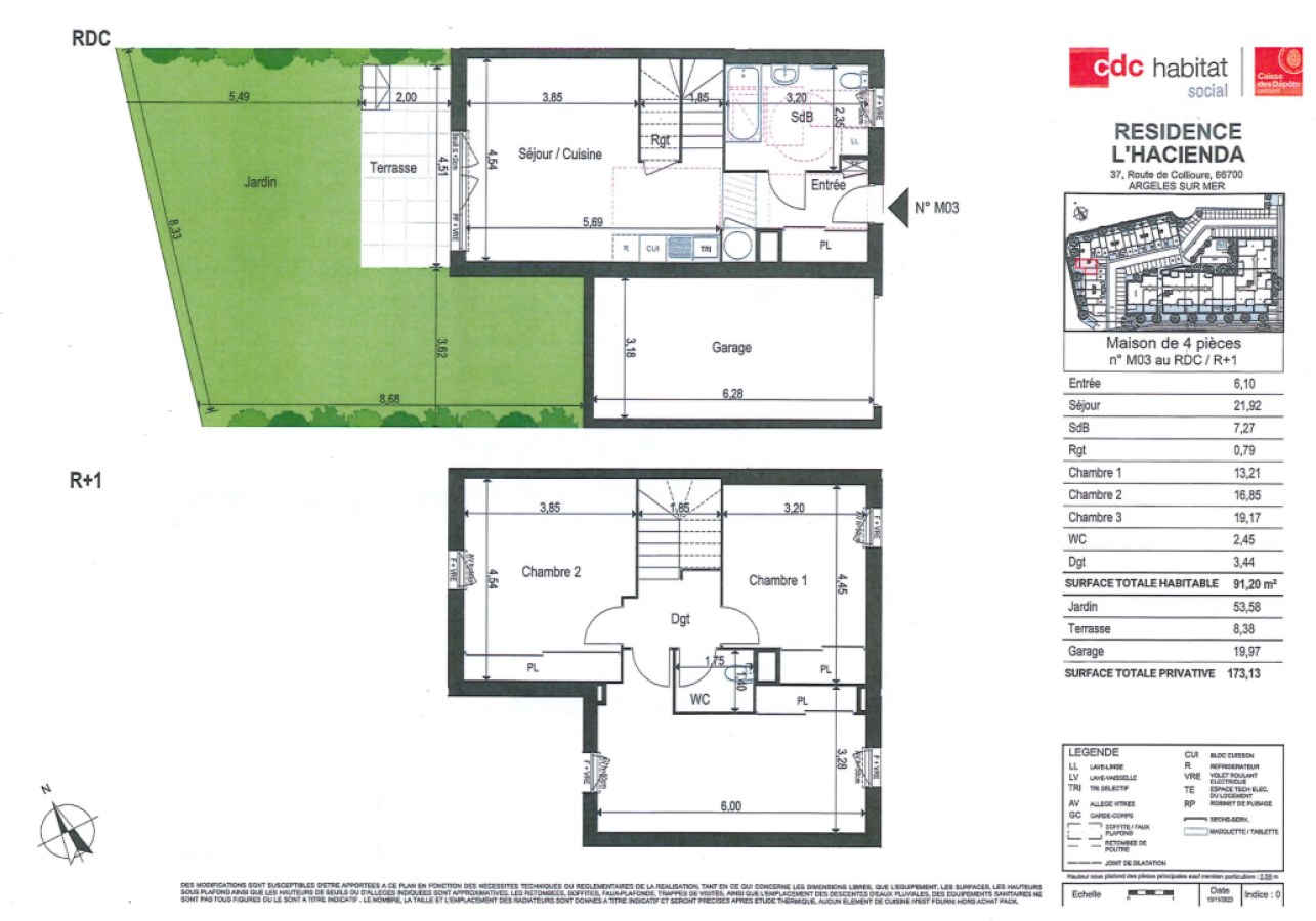 
																			4 pièces – 
																		RDC – 97m² - 273 200 € - Photo #1