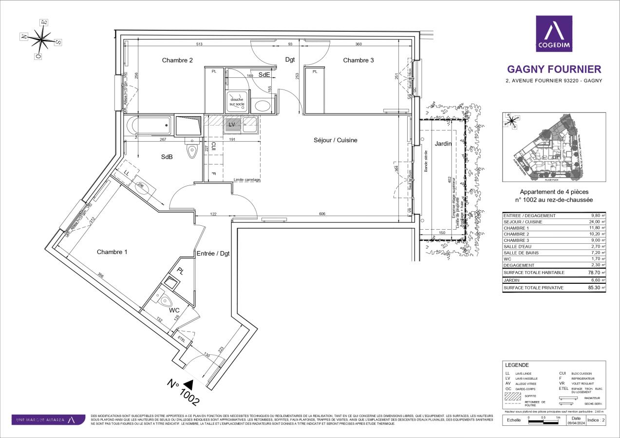 4 pièces - RDC - 79m² - 1 341,77 € - Photo #0