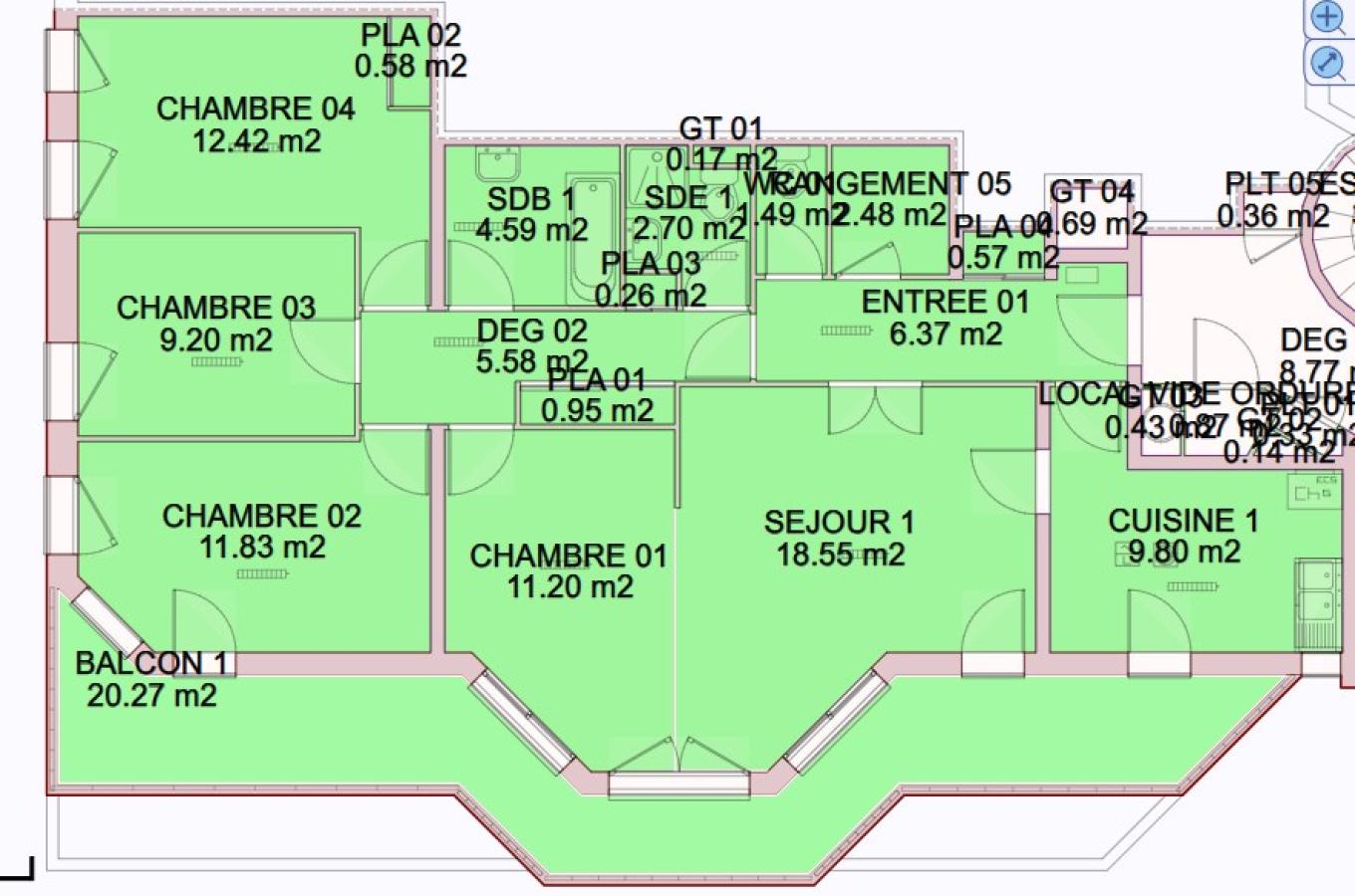 
																																							5 pièces - 
																																						2ème étage - 96m² - 2 886,48 € - Photo #6