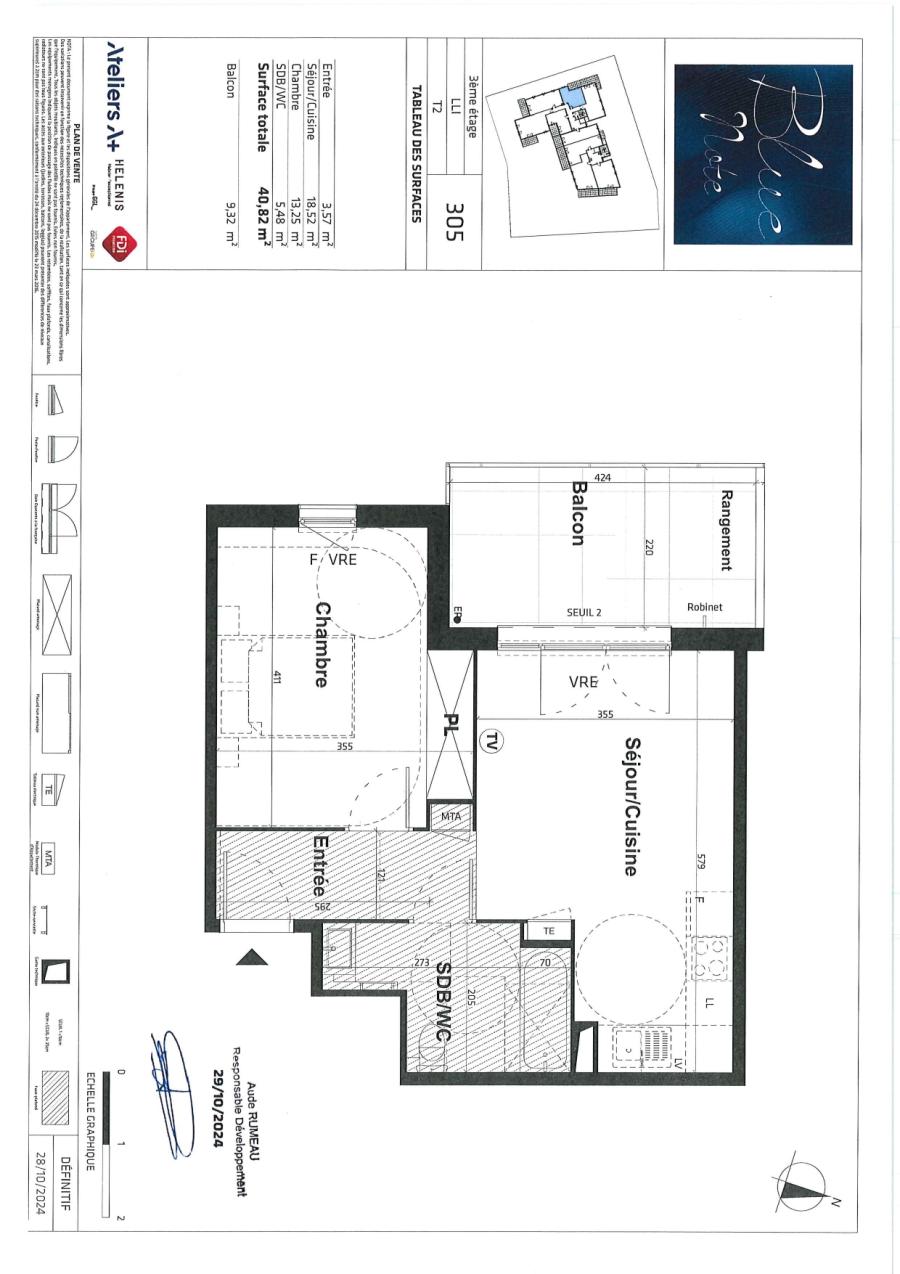 
																																							2 pièces - 
																																						3ème étage - 41m² - 714,71 € - Photo #1