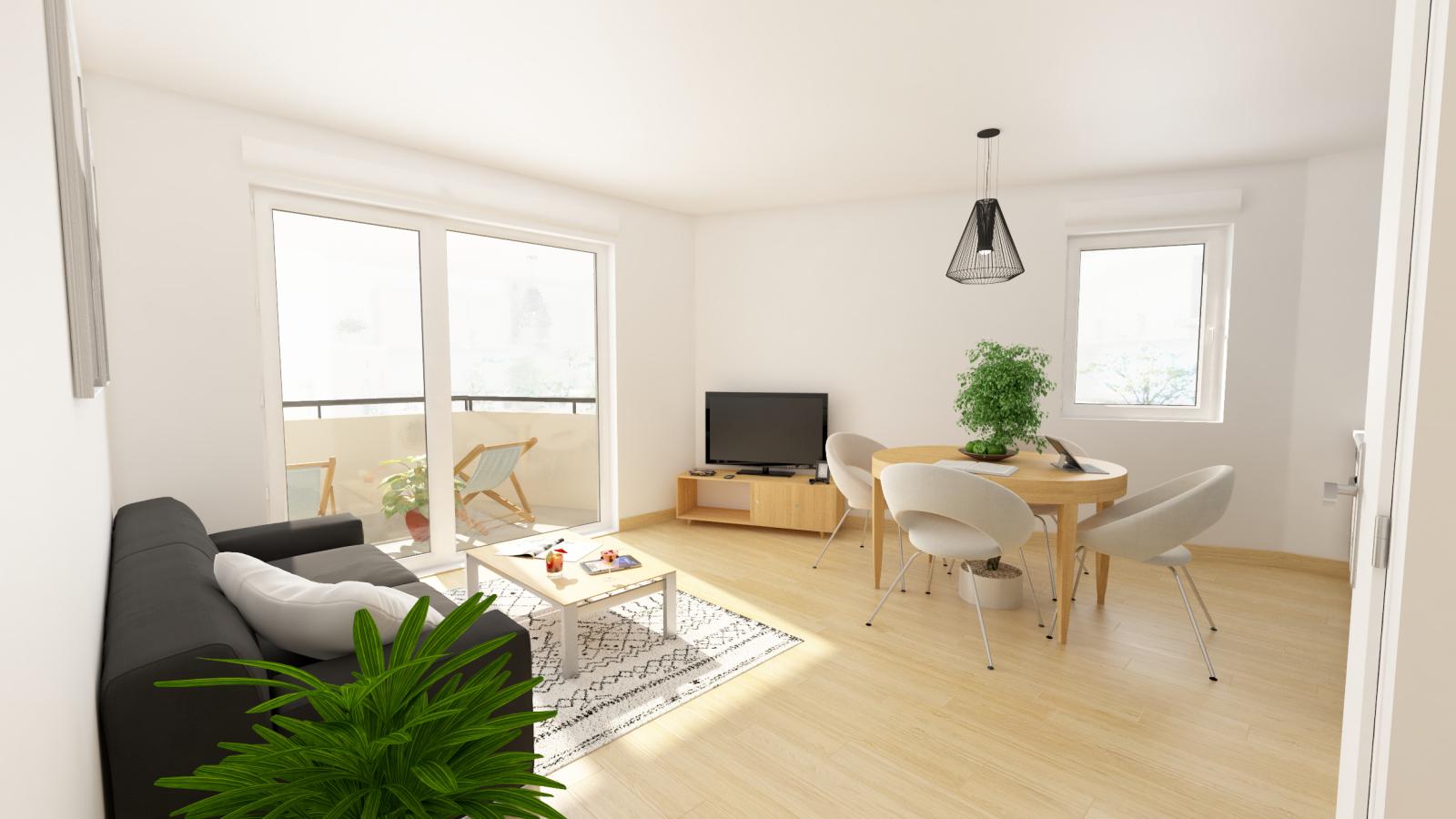 3 pièces - 1er étage - 68m² - 875,92 € - Photo #0