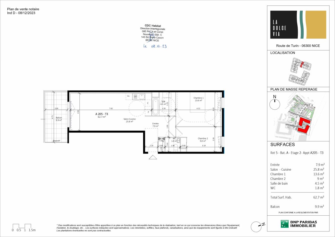 
																																							3 pièces - 
																																						2ème étage - 63m² - 1 221,97 € - Photo #7
