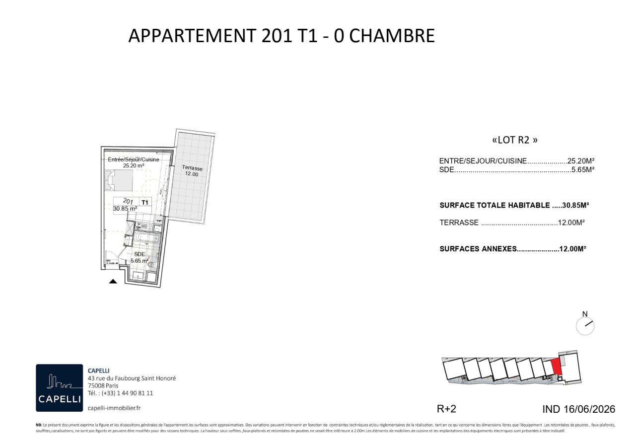 1 pièce - 2ème étage - 31m² - 710,74 € - Photo #1