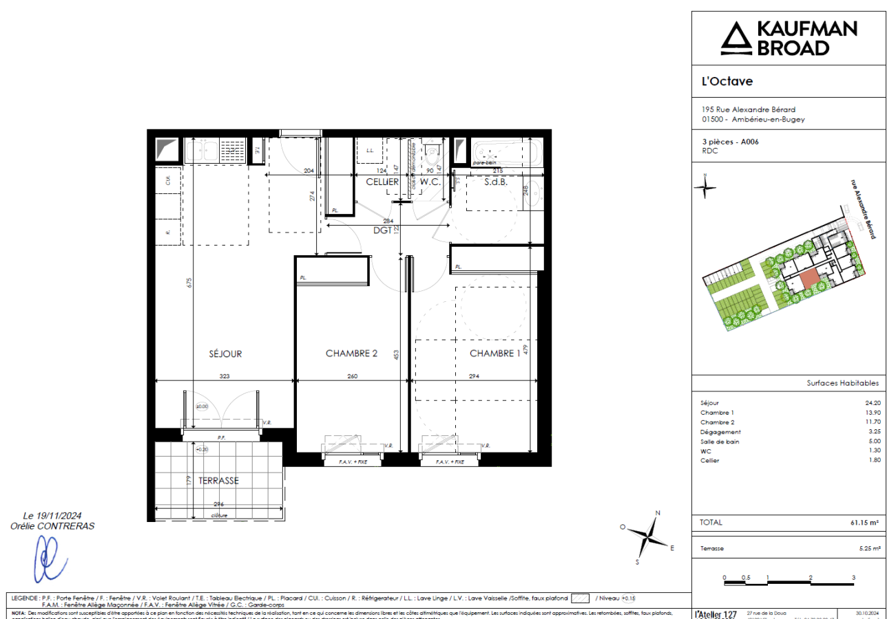 3 pièces - RDC - 61m² - 911,33 € - Photo #1
