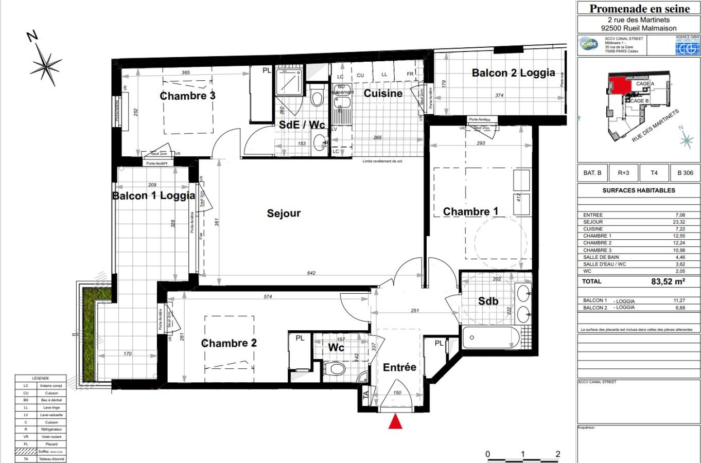 
																																							4 pièces - 
																																						3ème étage - 84m² - 1 849,52 € - Photo #1