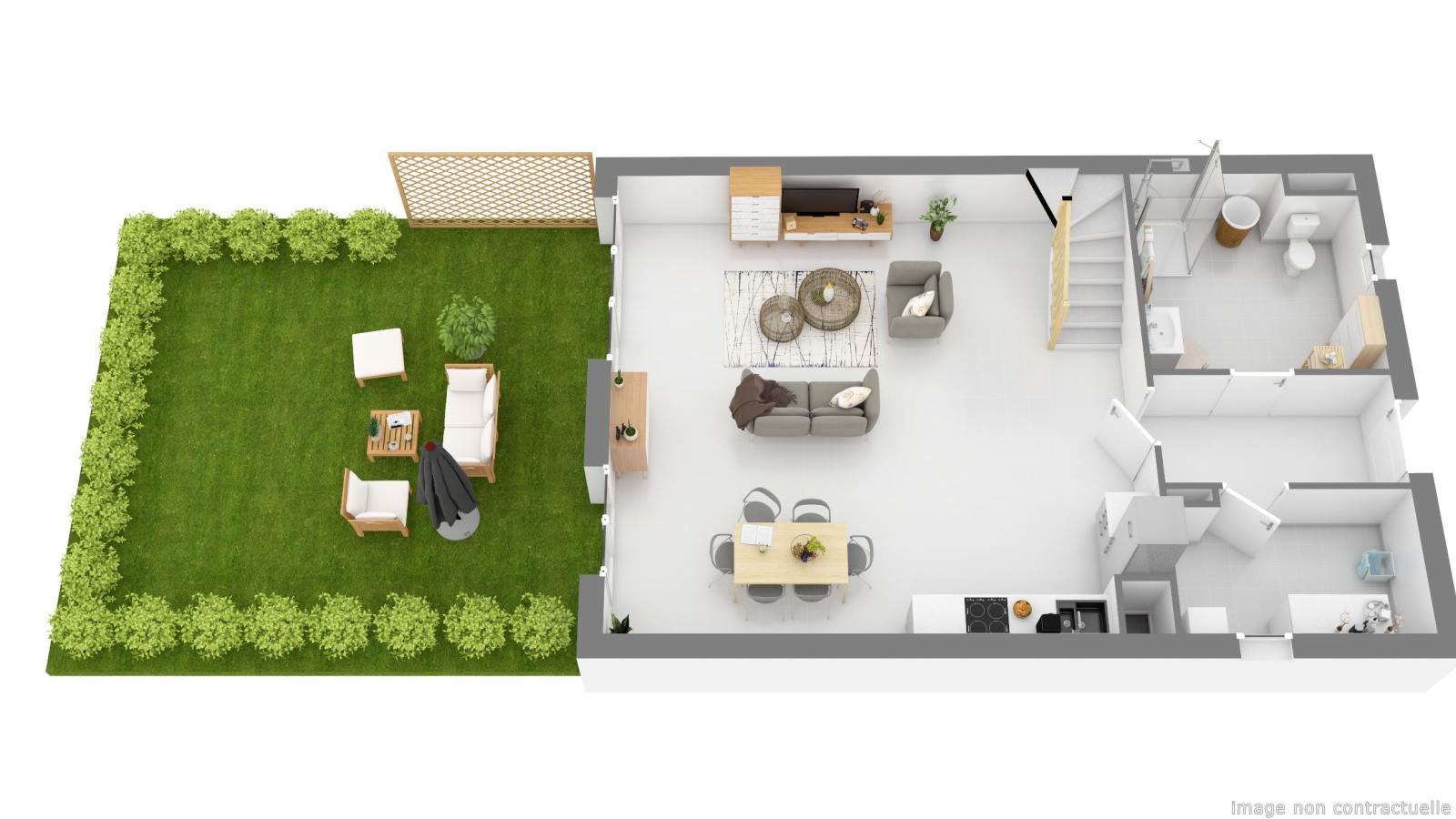 
																																							4 pièces - 
																																						RDC - 97m² - 1 194,35 € - Photo #7