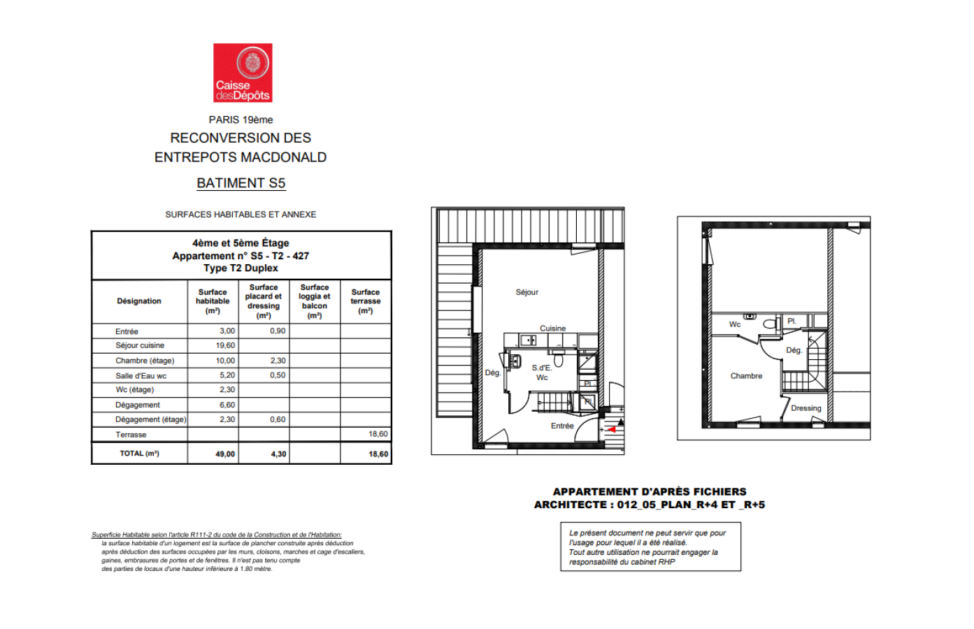 
																			2 pièces - 
																		4ème étage - 53m² - 1 464,26 € - Photo #6