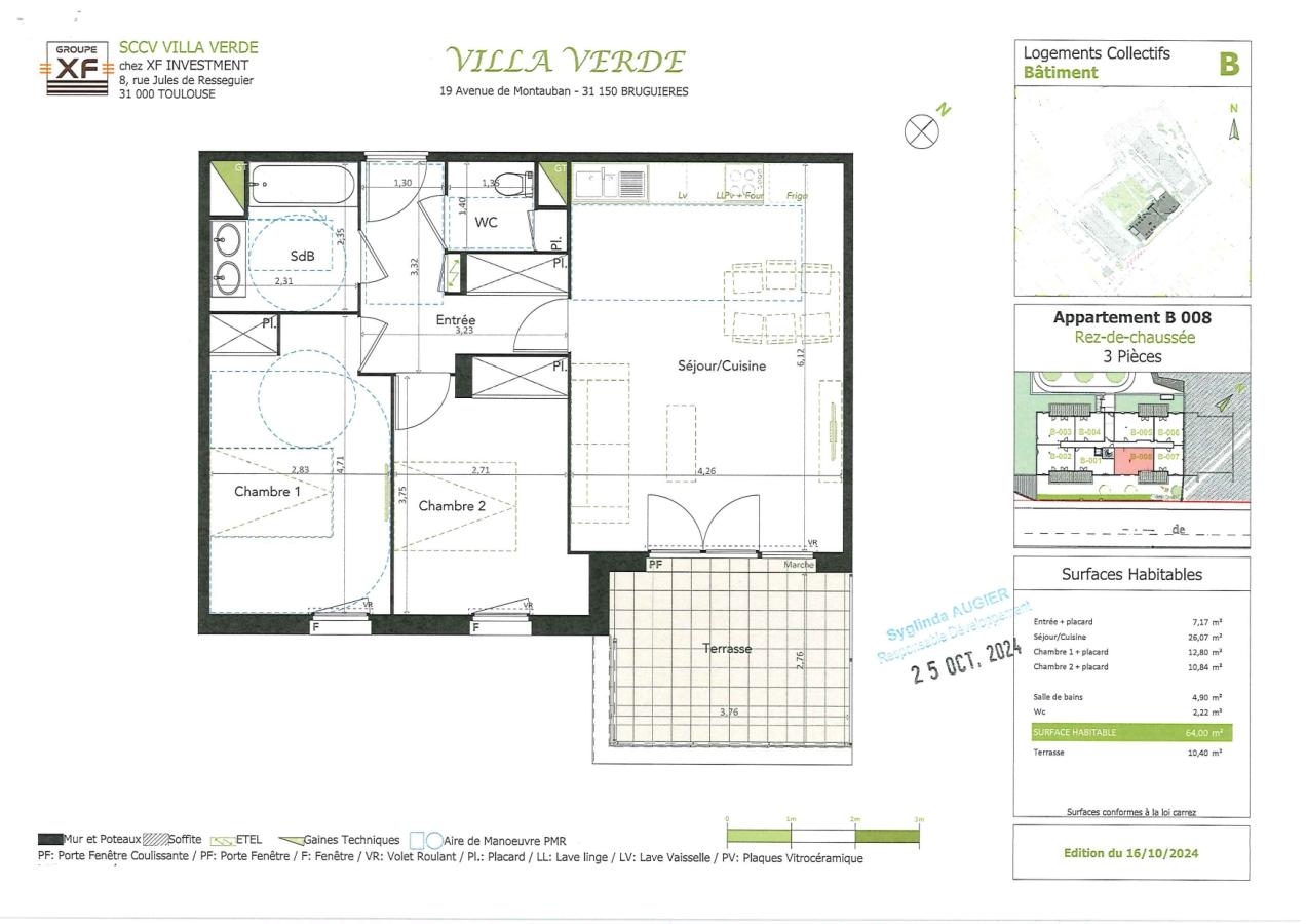 
																			3 pièces - 
																		RDC - 64m² - 767,65 € - Photo #0