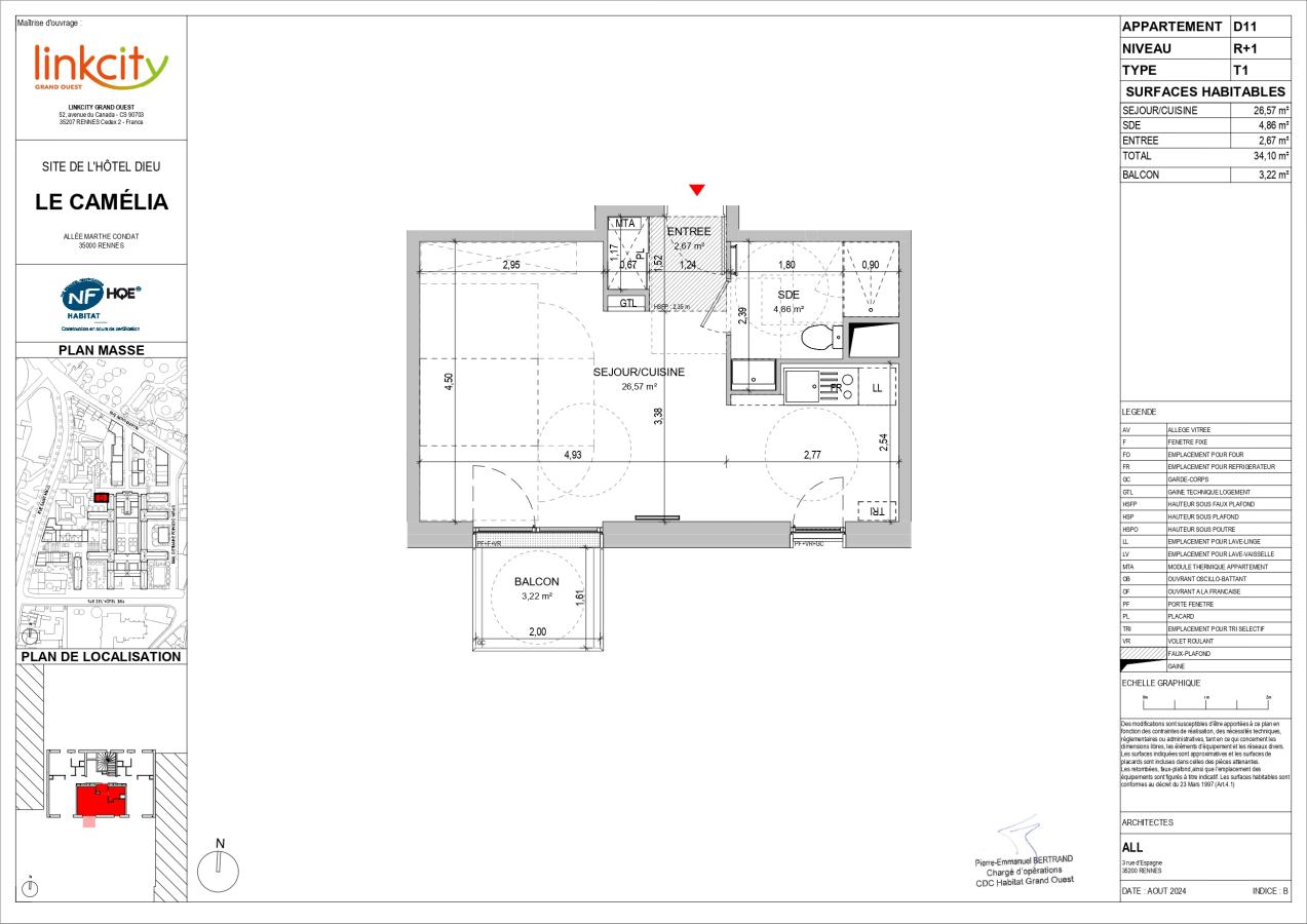 1 pièce - 1er étage - 34m² - 610,43 € - Photo #1