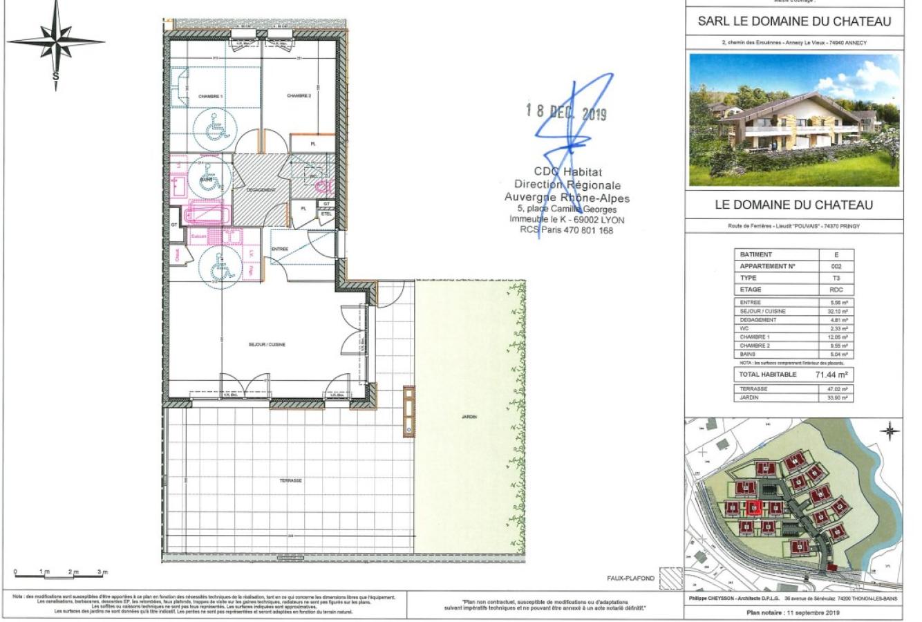 
																																							3 pièces - 
																																						RDC - 72m² - 1 187,74 € - Photo #2