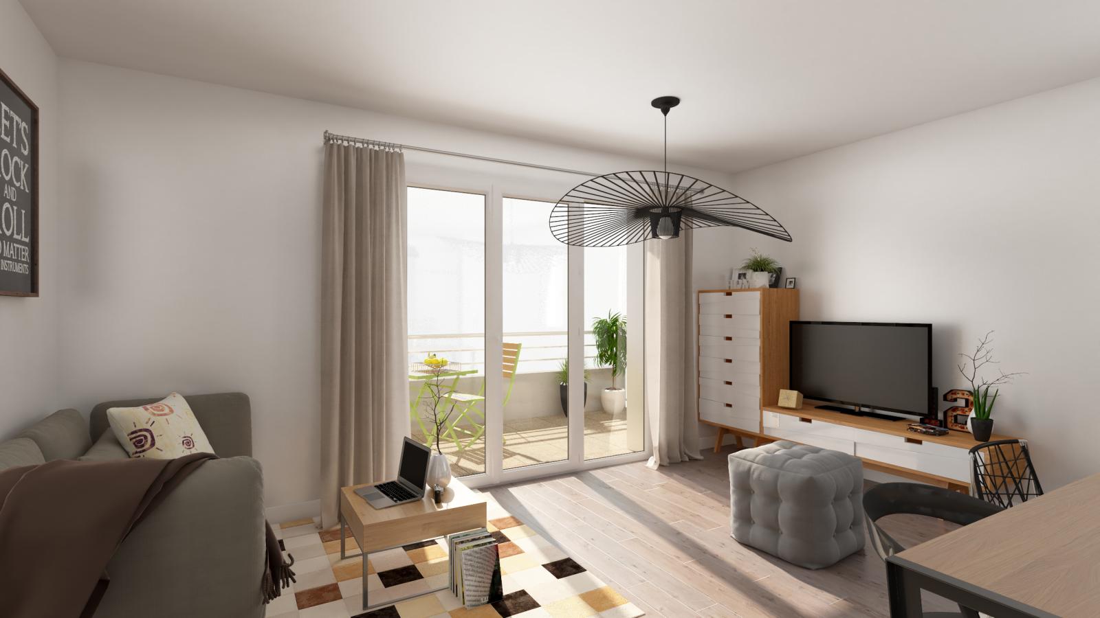 
																																							3 pièces - 
																																						1er étage - 61m² - 671,32 € - Photo #4