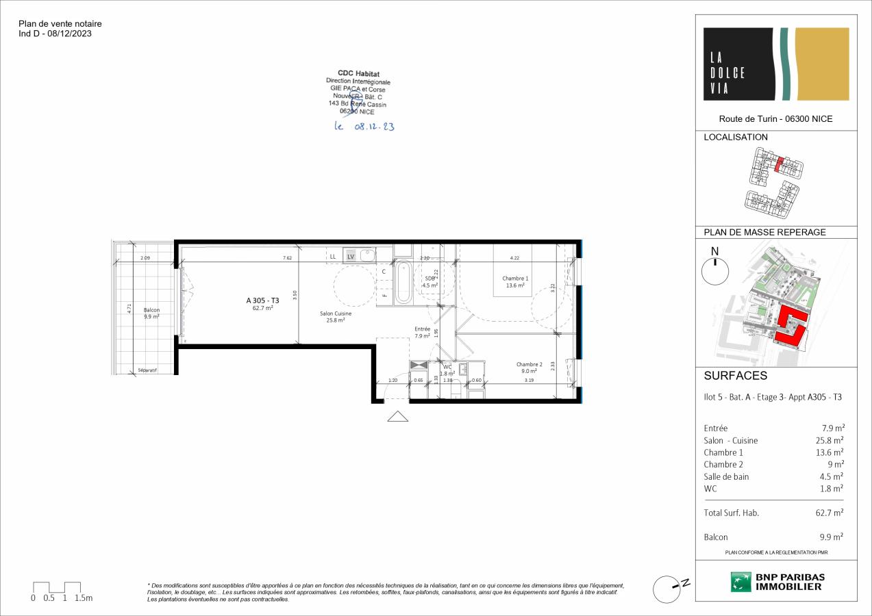 3 pièces - 3ème étage - 63m² - 1 231,39 € - Photo #6