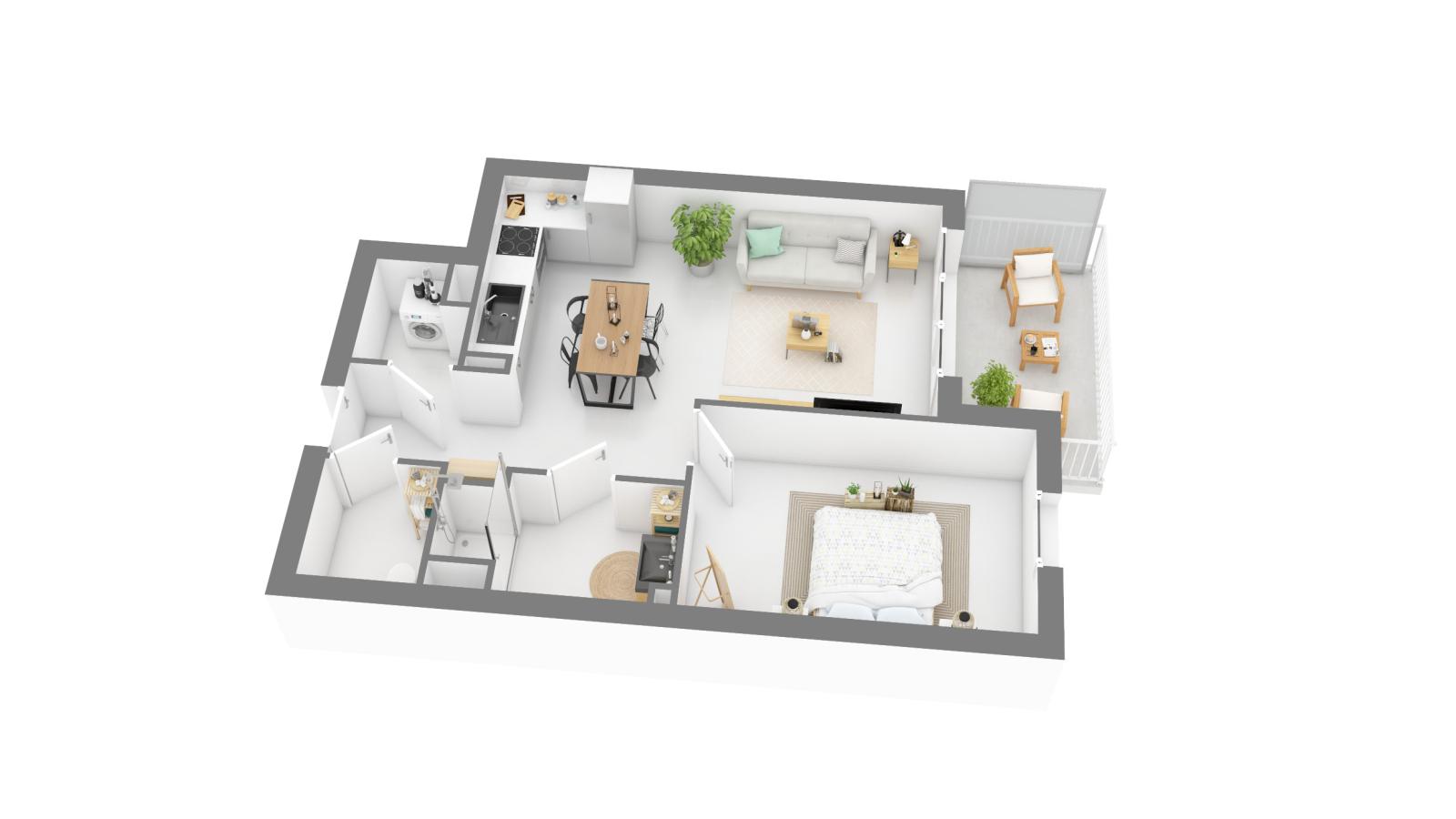 
																			2 pièces - 
																		2ème étage - 45m² - 726,69 € - Photo #0