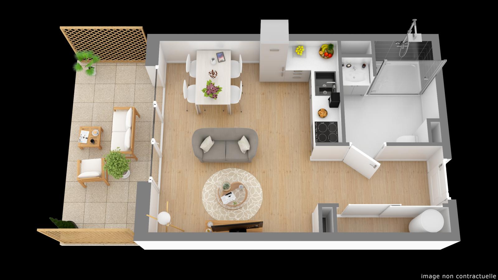 1 pièce - RDC - 27m² - 536,17 € - Photo #5