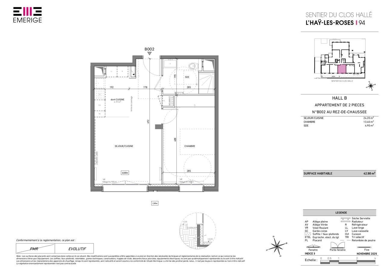 
																			2 pièces - 
																		RDC - 43m² - 1 026,11 € - Photo #0