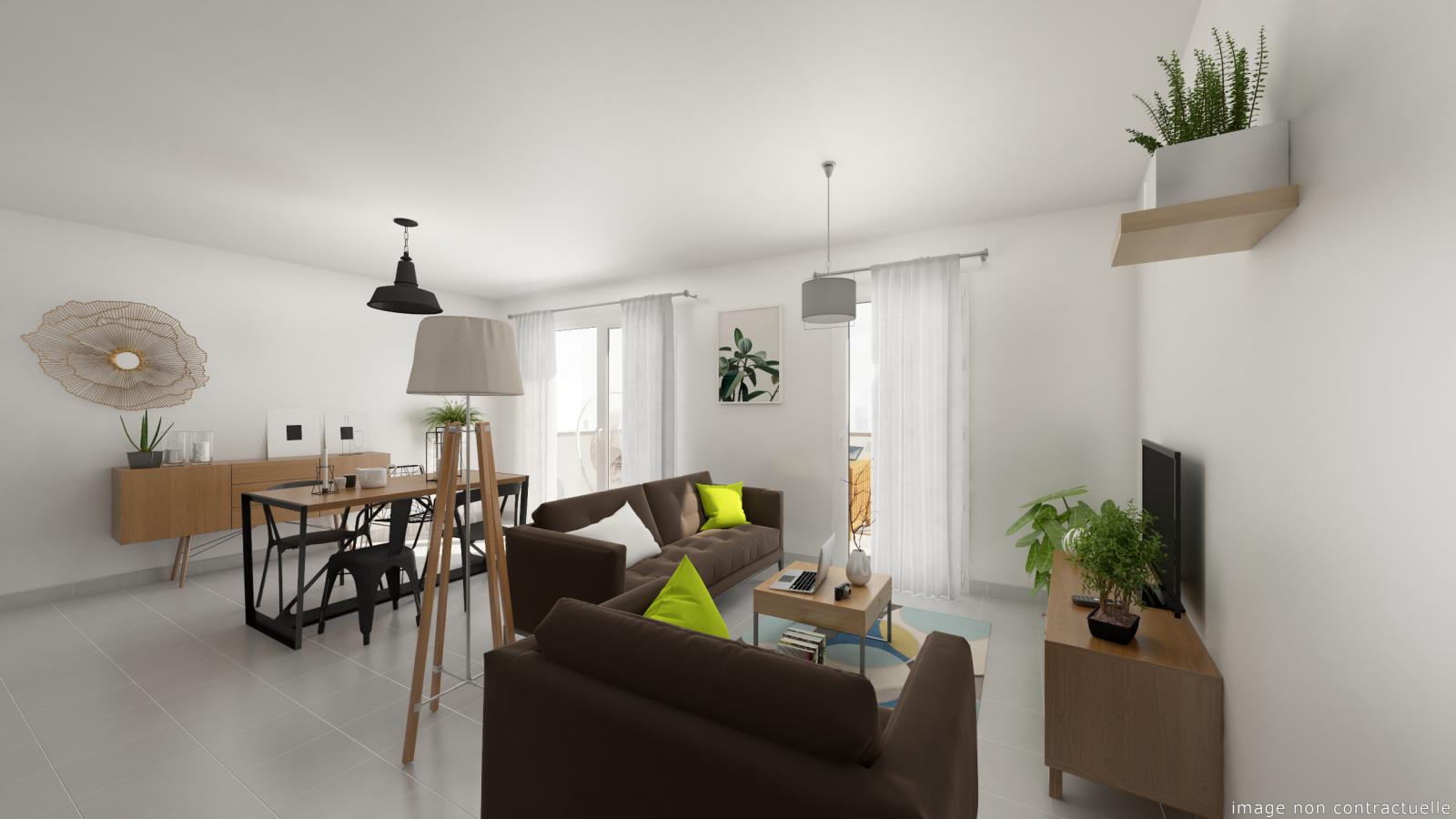 
																																							3 pièces - 
																																						1er étage - 62m² - 910,63 € - Photo #2