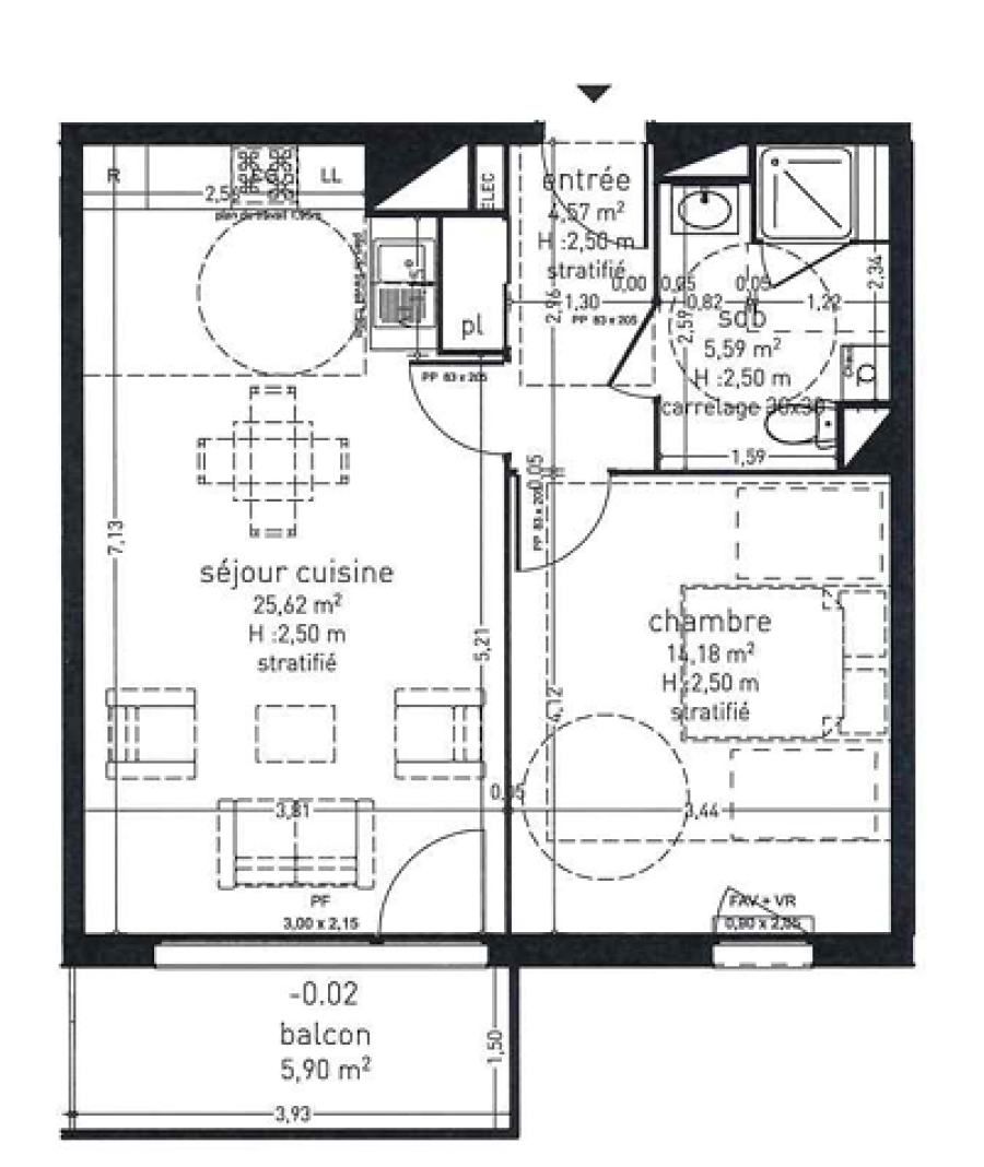 
																			2 pièces - 
																		2ème étage - 51m² - 672,04 € - Photo #3