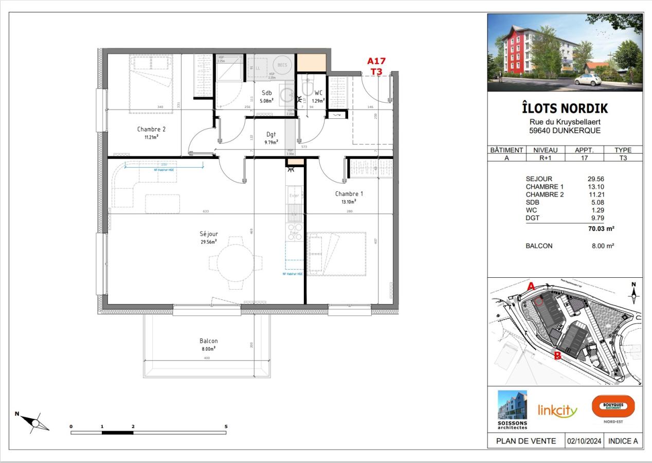 
																																							3 pièces - 
																																						1er étage - 70m² - 856,07 € - Photo #1