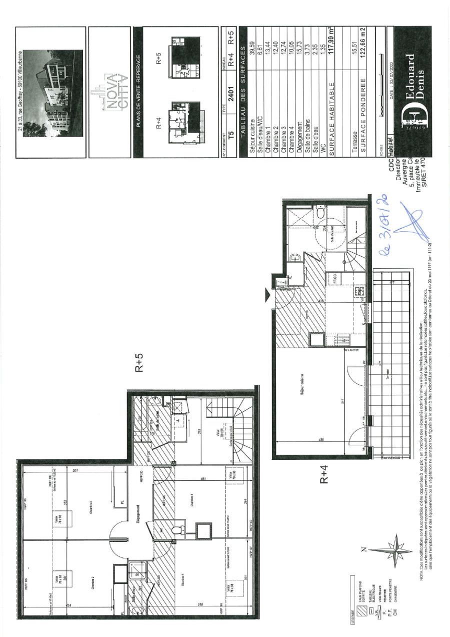 5 pièces - 4ème étage - 116m² - 1 543,37 € - Photo #4