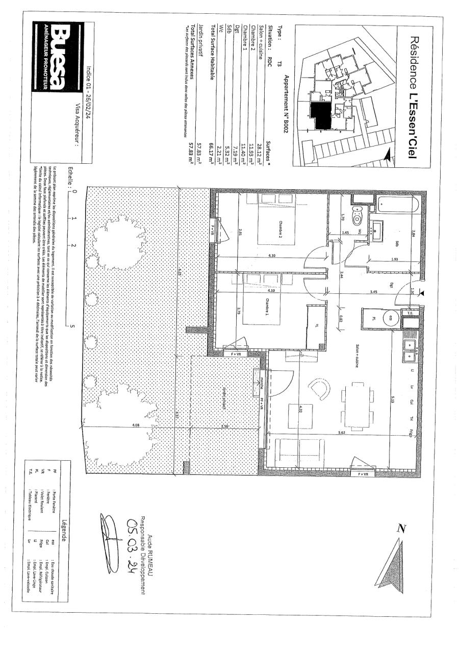 
																																							3 pièces - 
																																						RDC - 66m² - 753,44 € - Photo #1