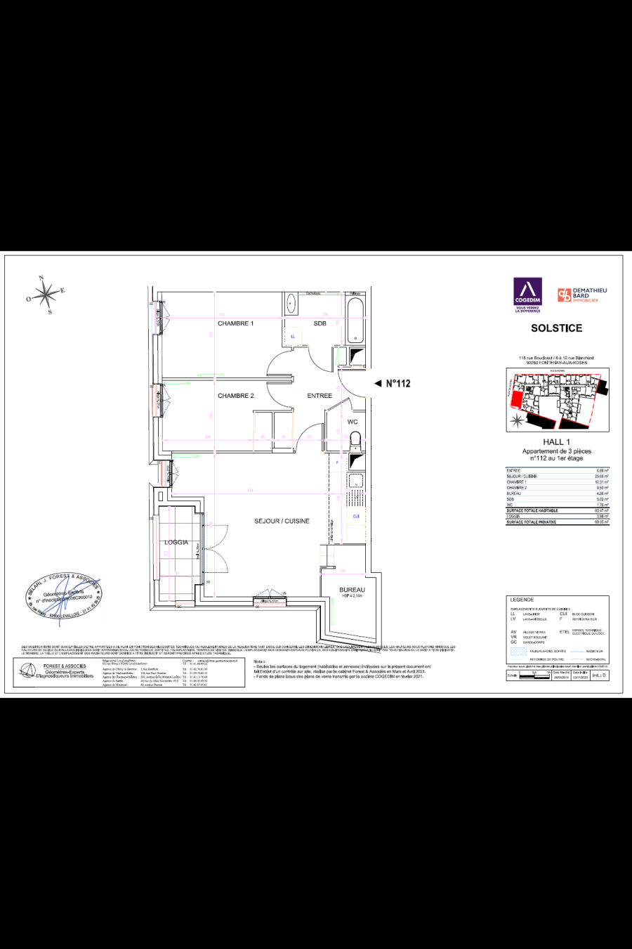 
																																							3 pièces - 
																																						1er étage - 65m² - 1 323,75 € - Photo #1