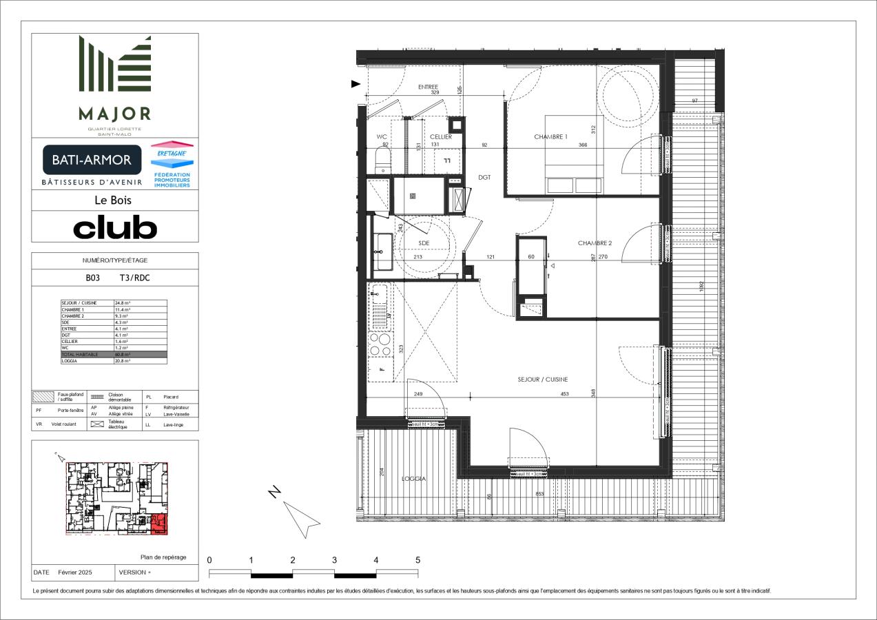 
																			3 pièces - 
																		RDC - 61m² - 916,43 € - Photo #1