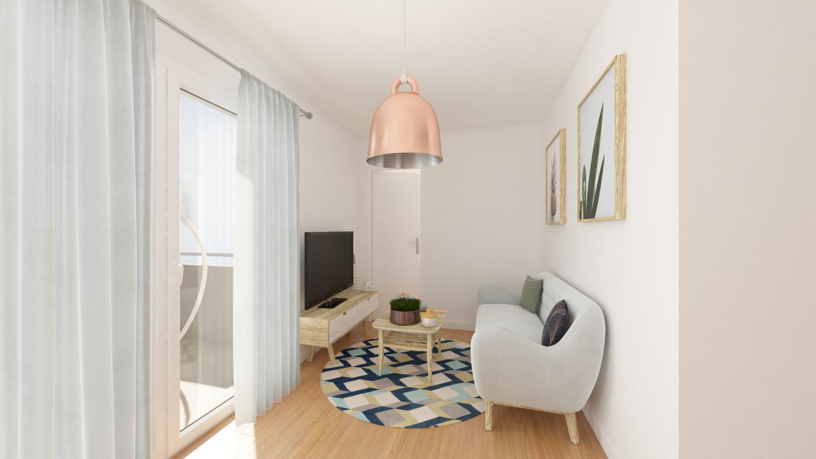 3 pièces - 2ème étage - 60m² - 700,61 € - Photo #3