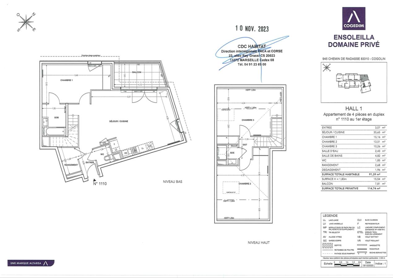 4 pièces - 1er étage - 91m² - 1 344,71 € - Photo #1