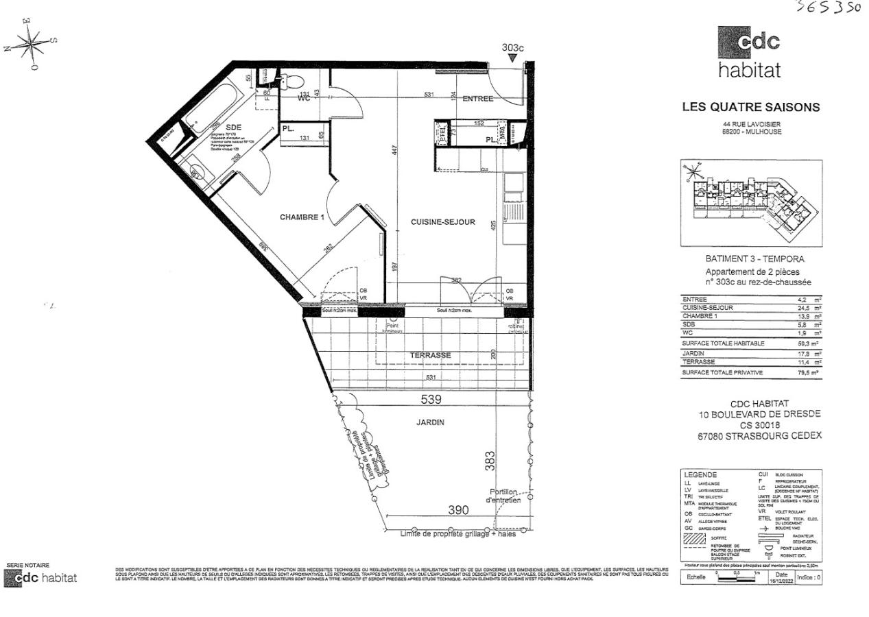 
																			2 pièces - 
																		RDC - 51m² - 674,12 € - Photo #4