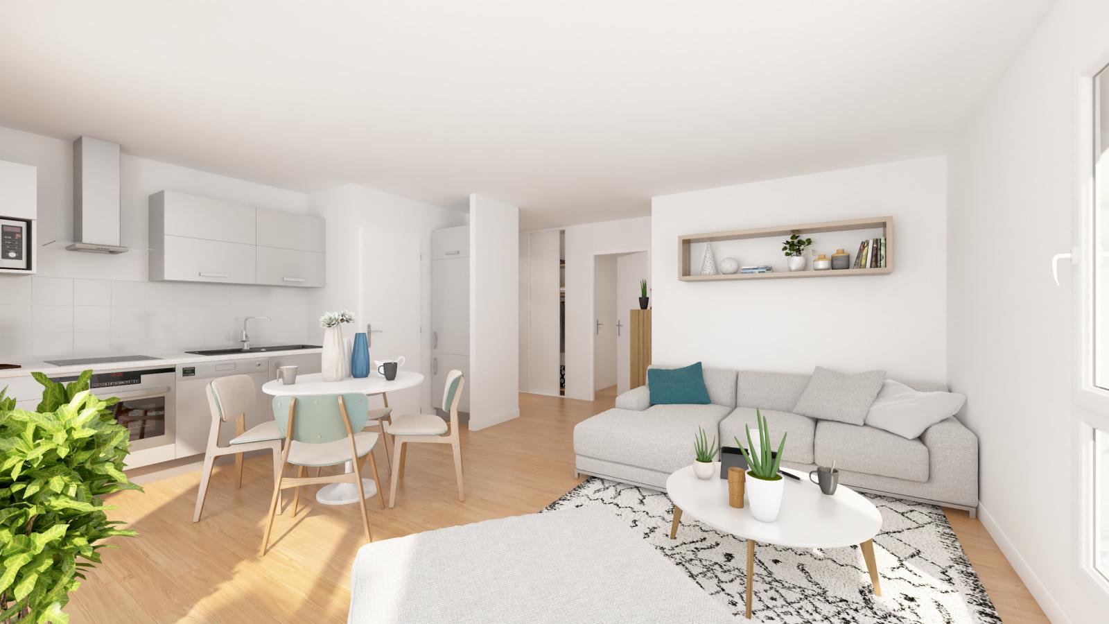 3 pièces - 2ème étage - 62m² - 770,69 € - Photo #3