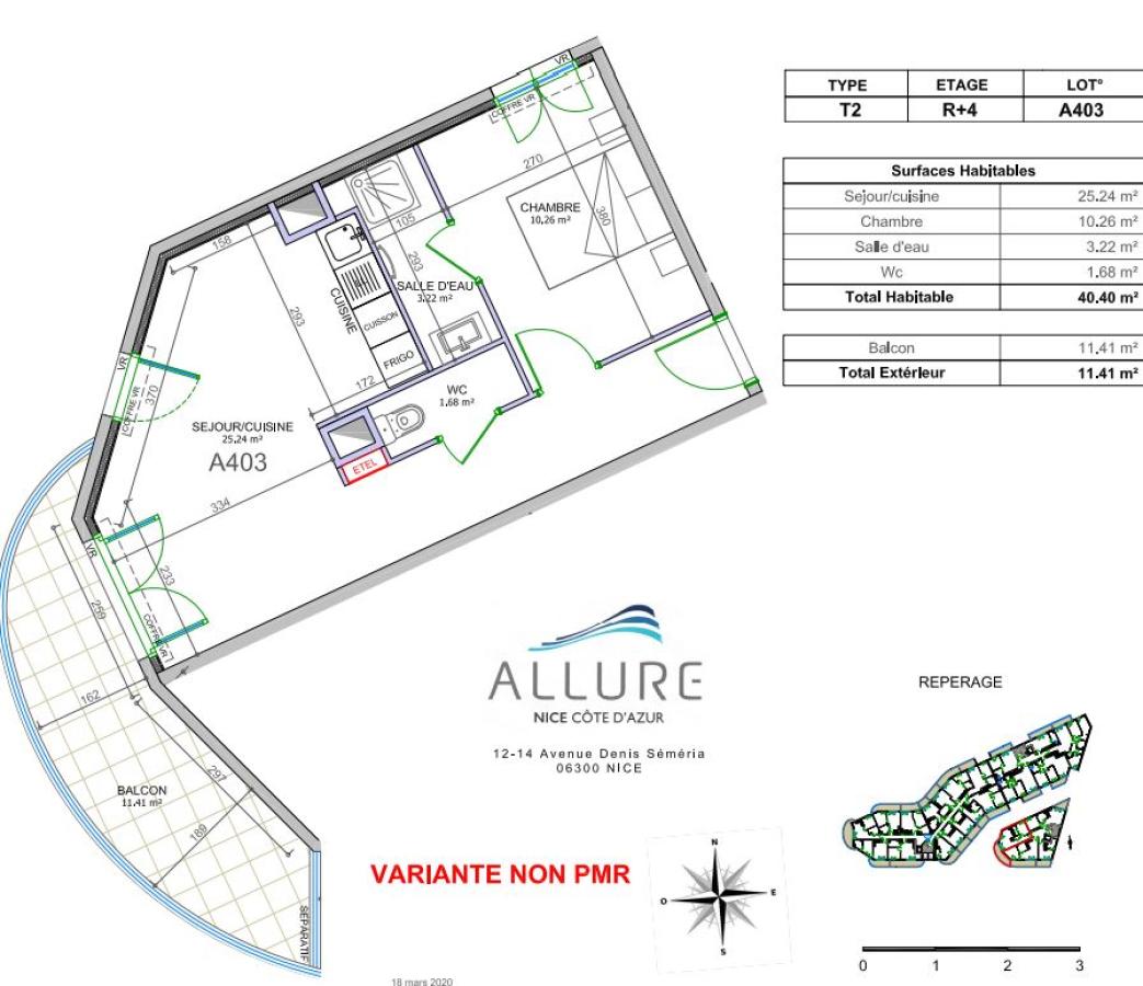 
																			2 pièces - 
																		4ème étage - 40m² - 726,84 € - Photo #3