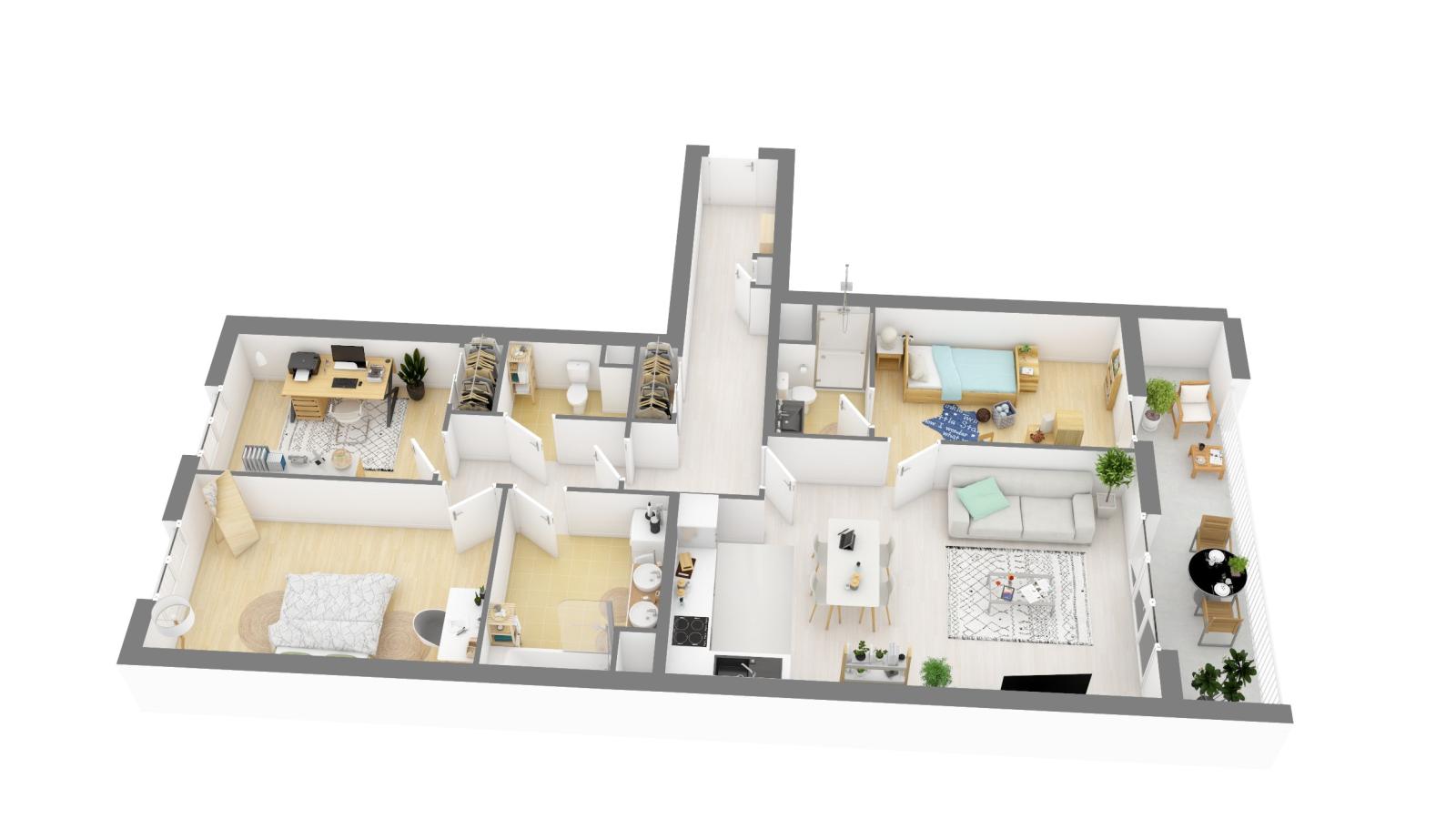 
																																							4 pièces - 
																																						2ème étage - 79m² - 1 595,15 € - Photo #1